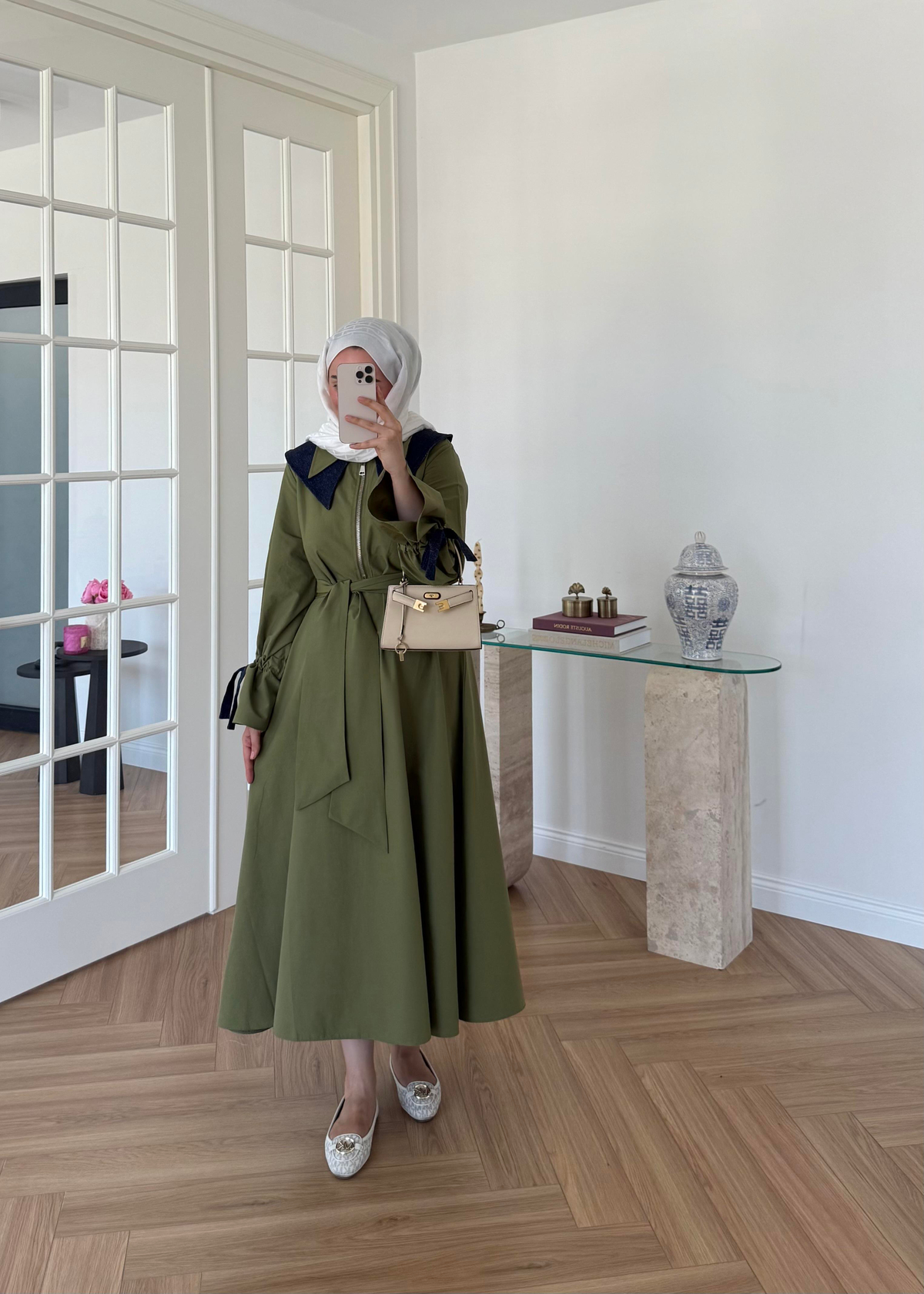 Kot Garnili Elbise Yeşil