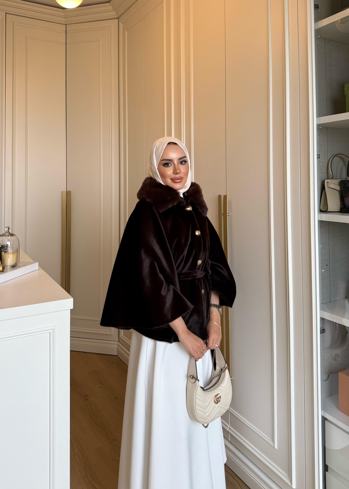 Kürk Detaylı Panço Kahverengi