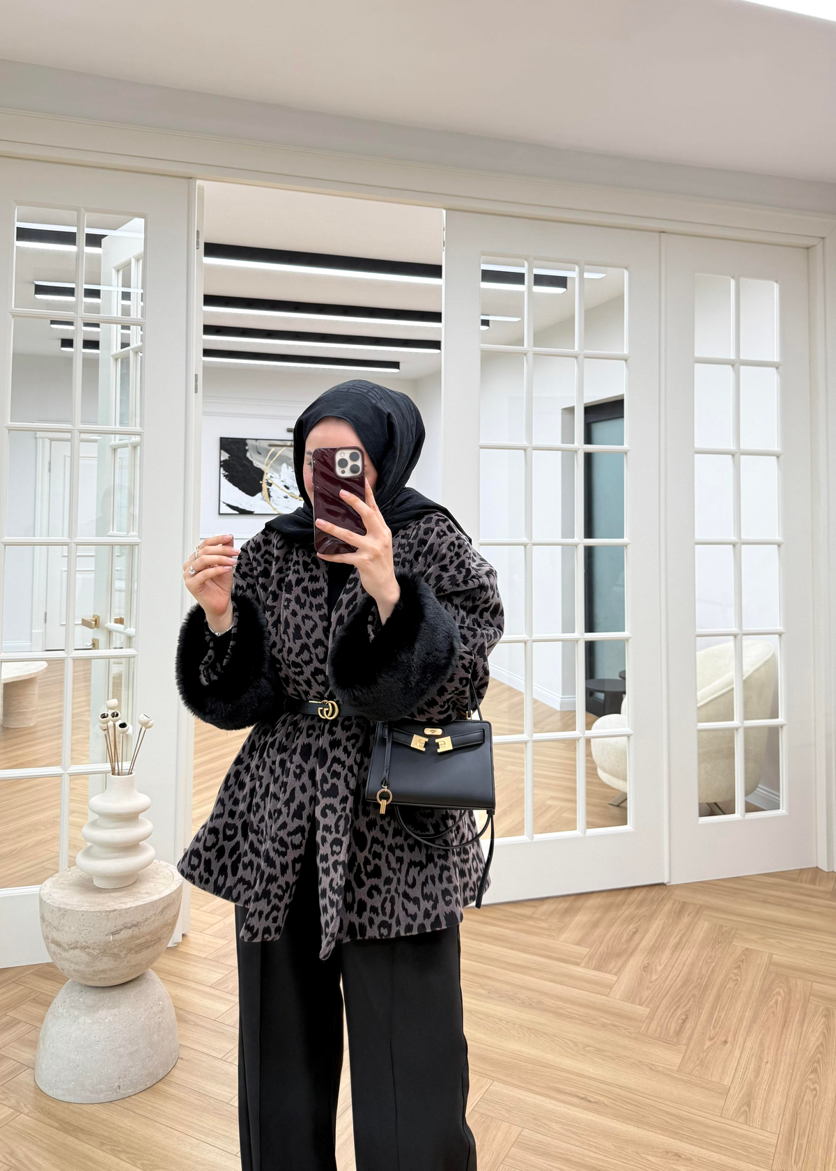 Kürk Kollu Leopar Kaban