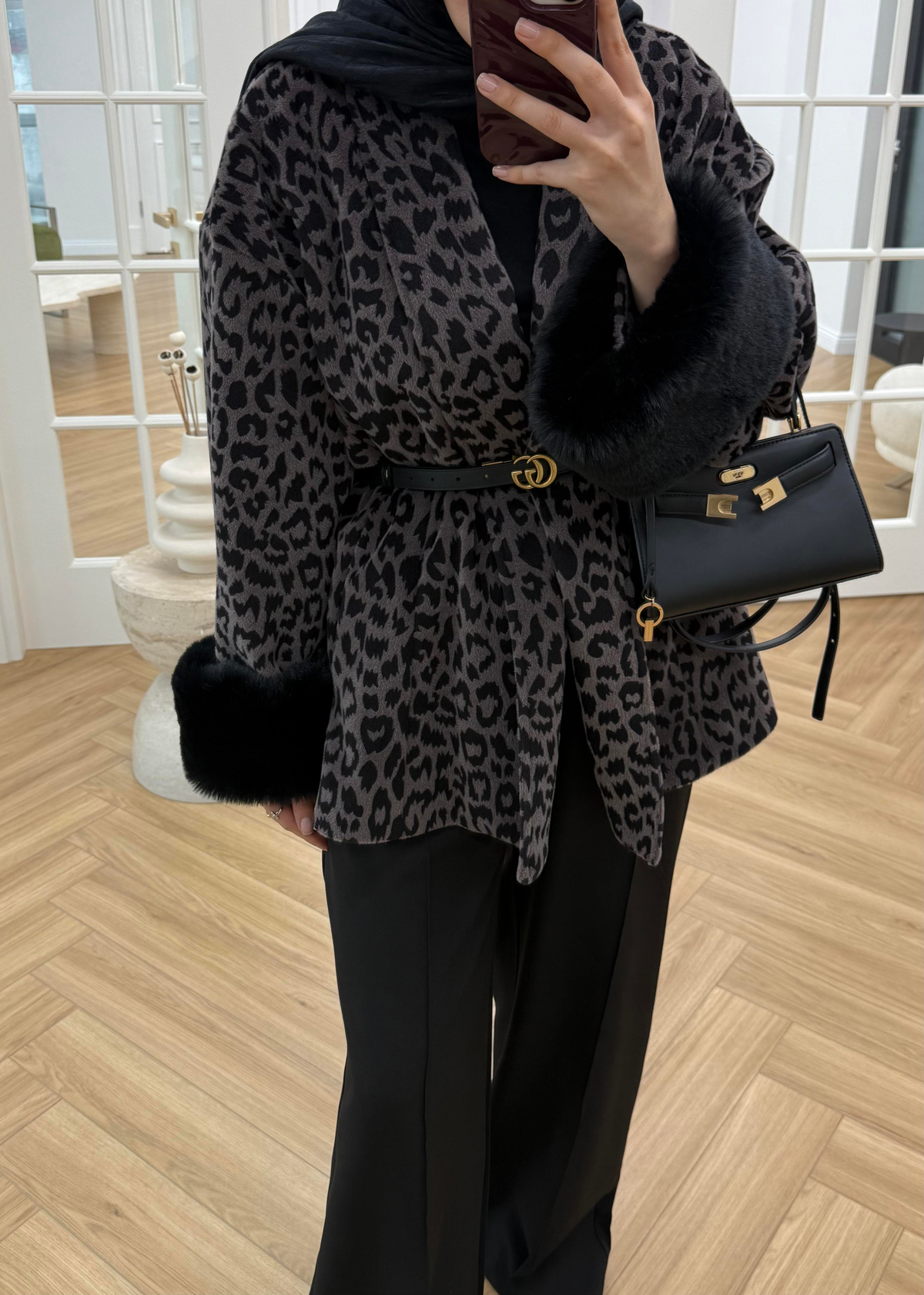 Kürk Kollu Leopar Kaban