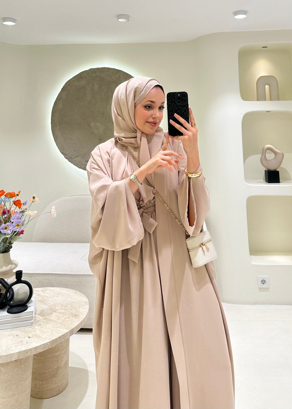 Lady 2 li Abaya Takım Taş