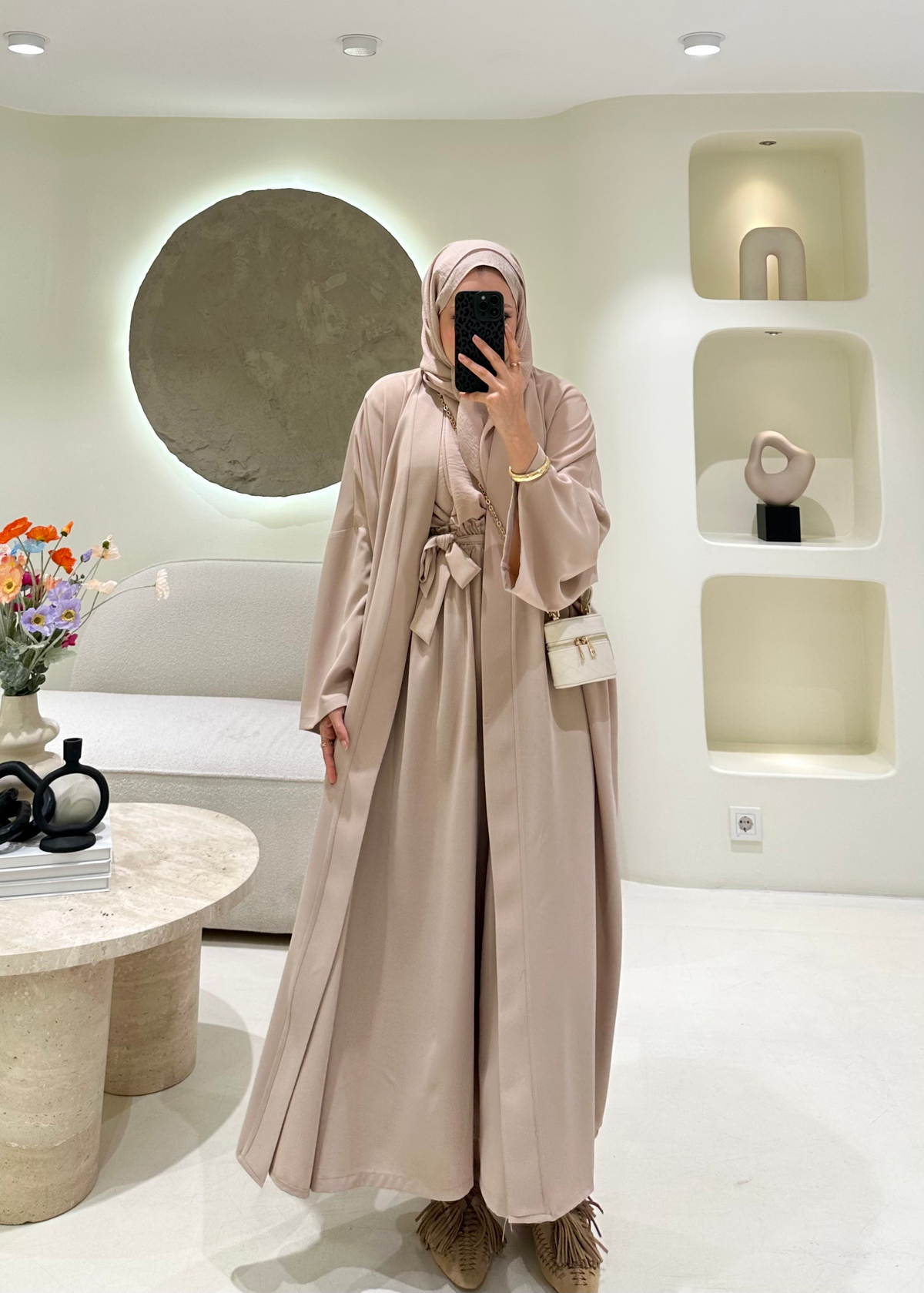Lady 2 li Abaya Takım Taş