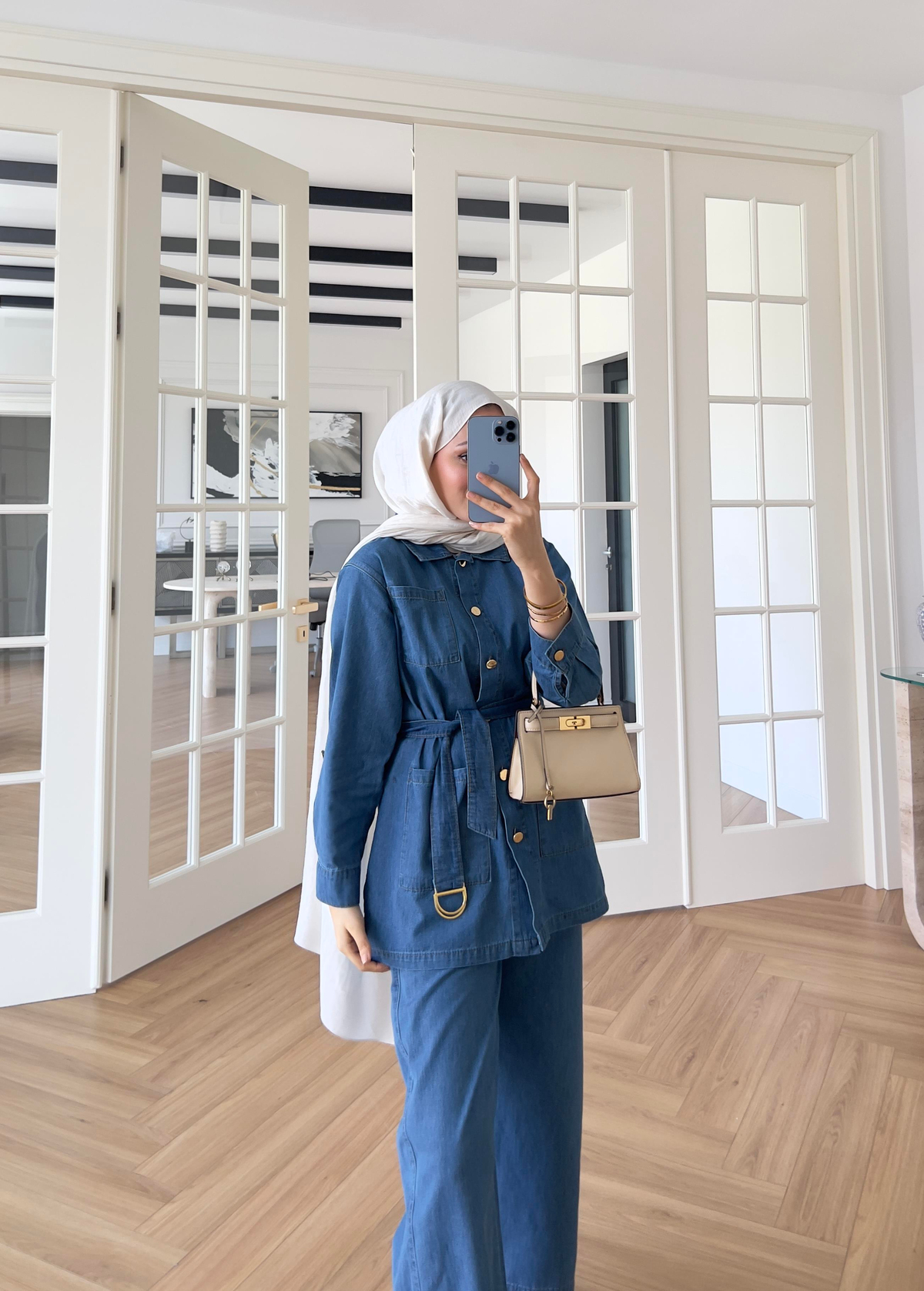 Lara Denim Takım Açık Mavi 