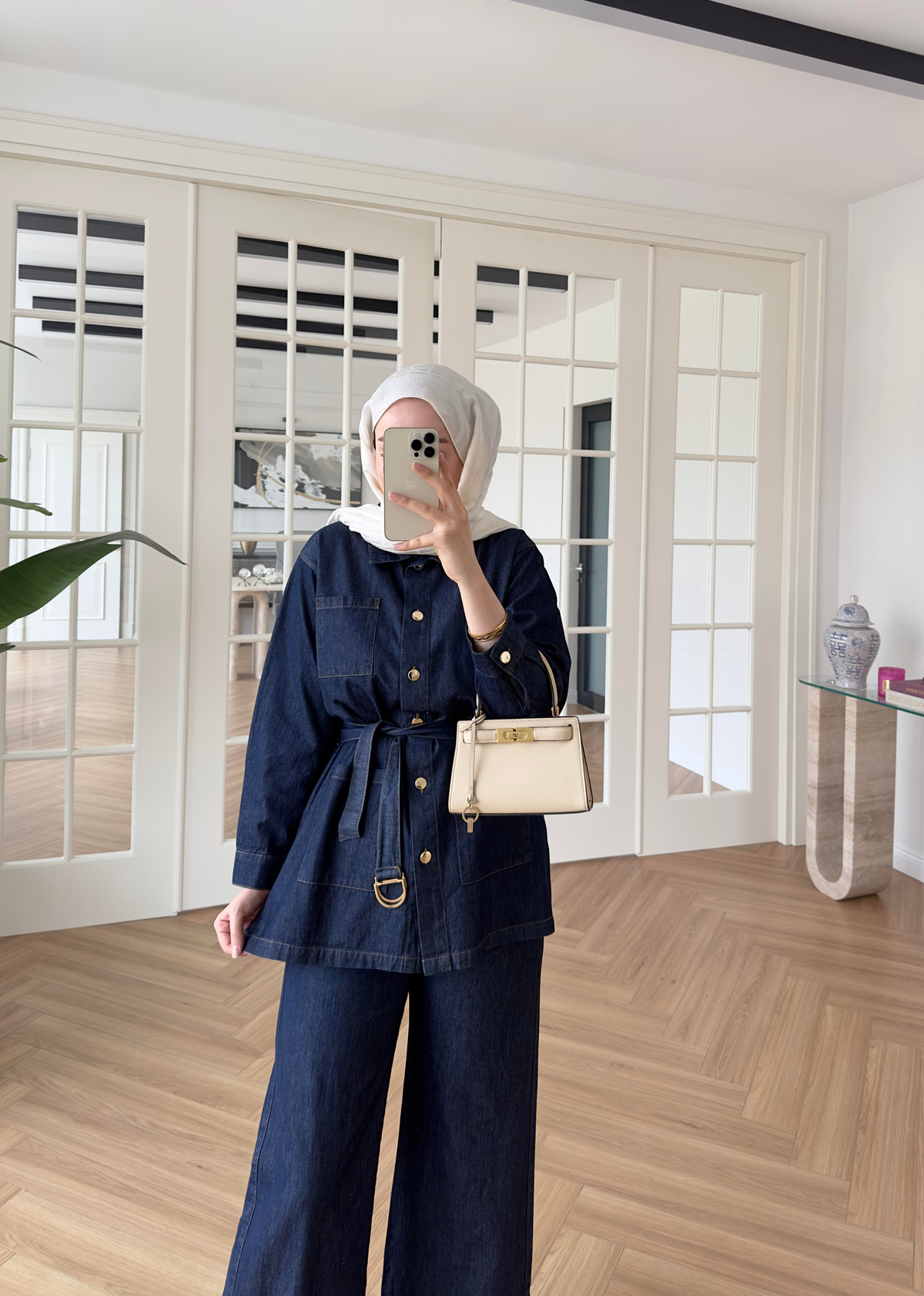 Lara Denim Takım Koyu Mavi