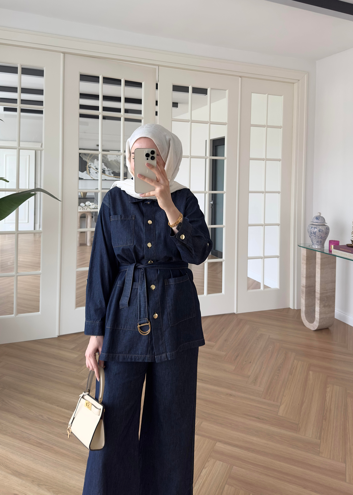 Lara Denim Takım Koyu Mavi