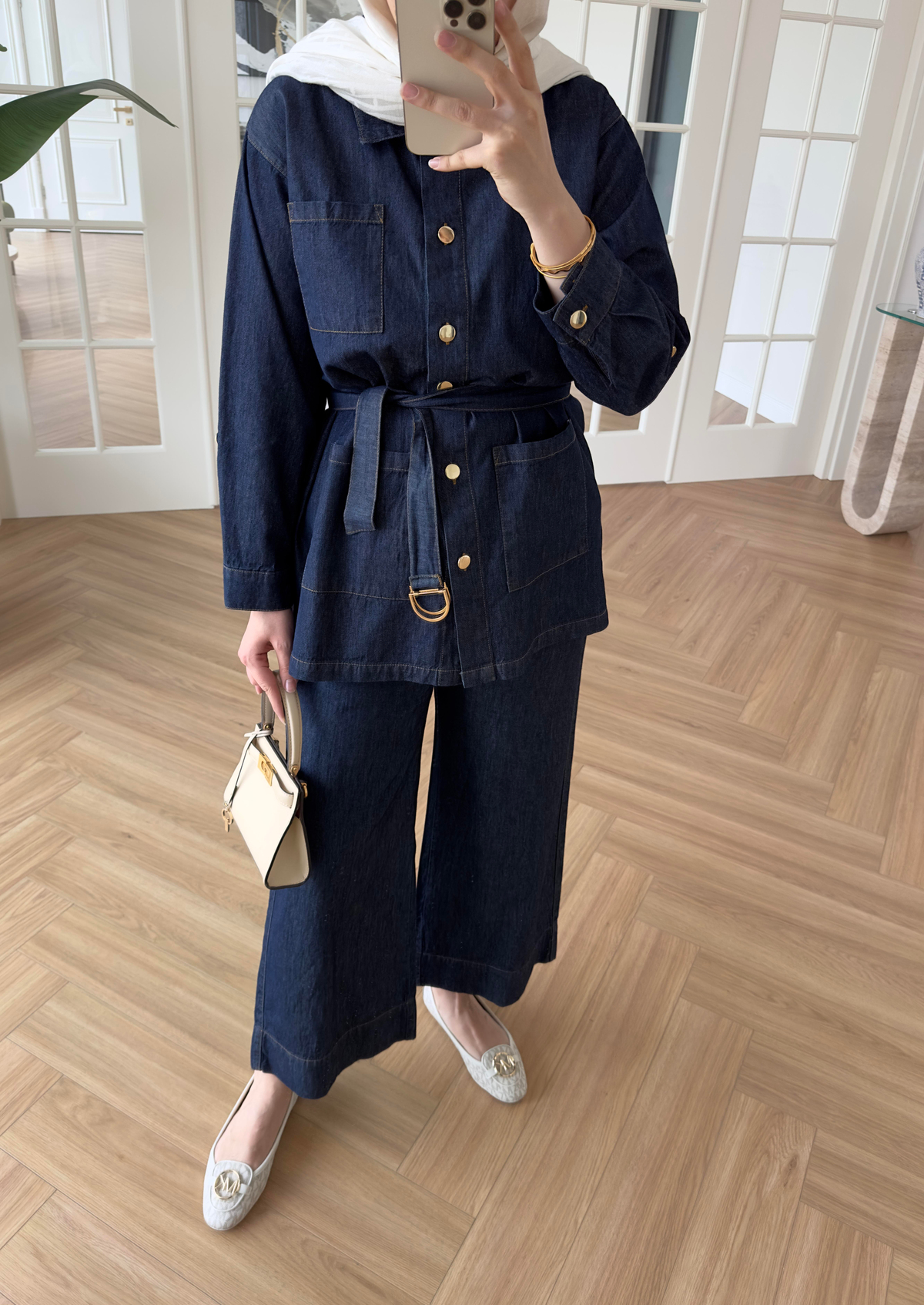 Lara Denim Takım Koyu Mavi