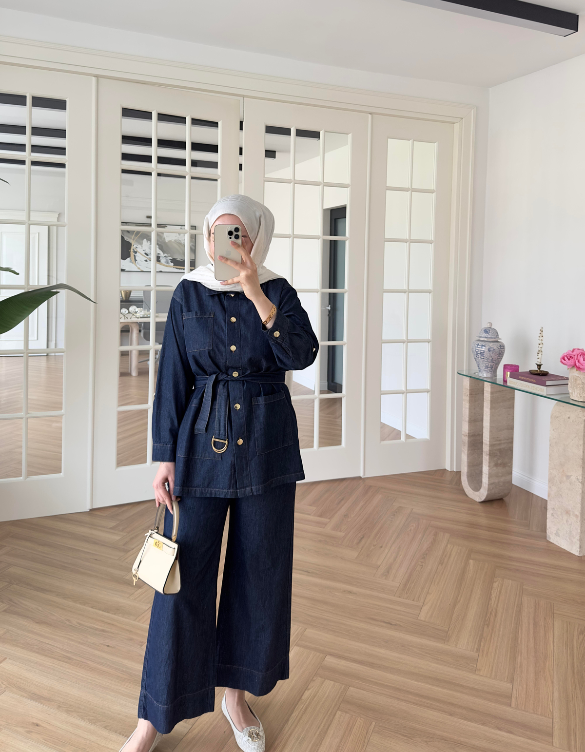 Lara Denim Takım Koyu Mavi