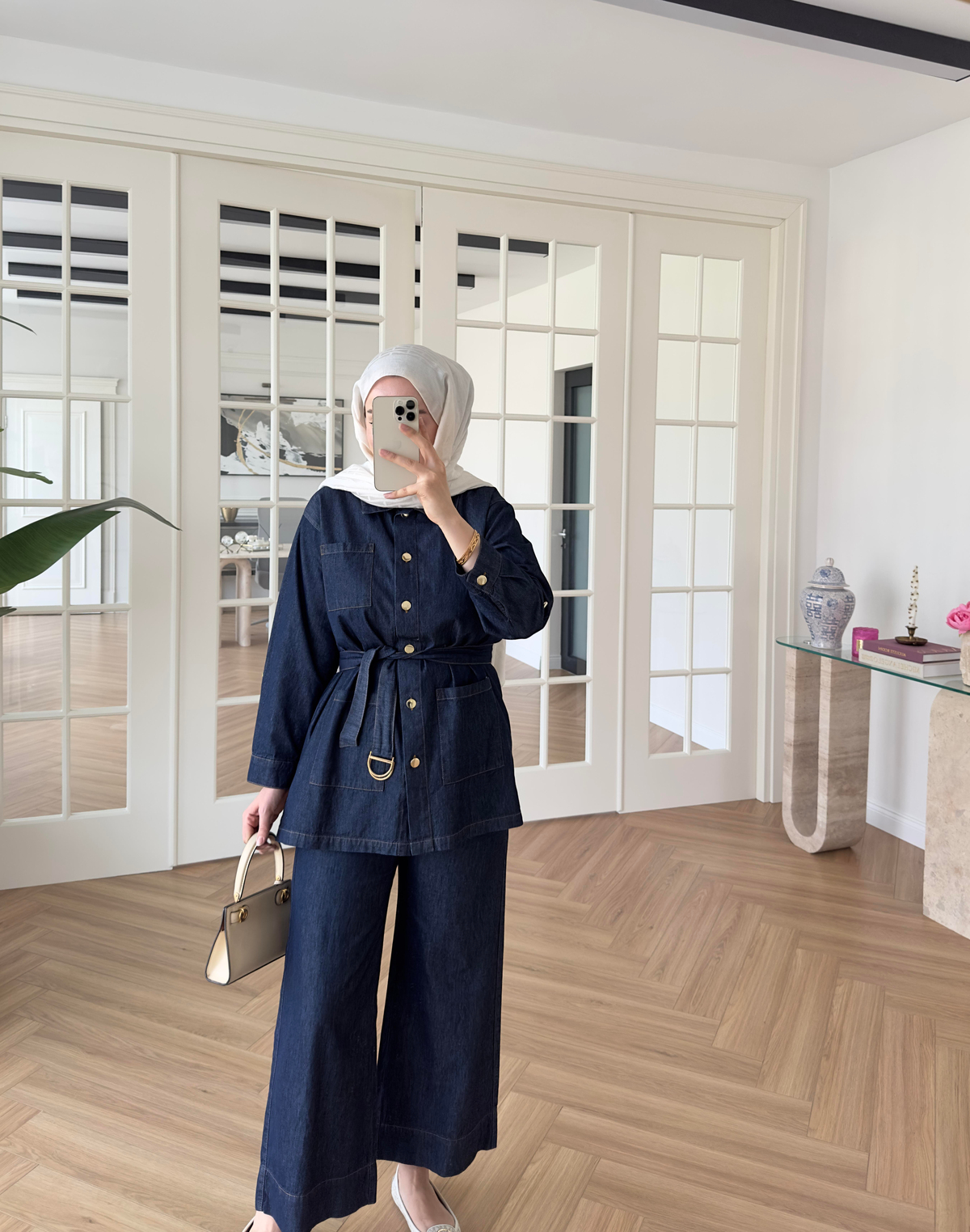 Lara Denim Takım Koyu Mavi
