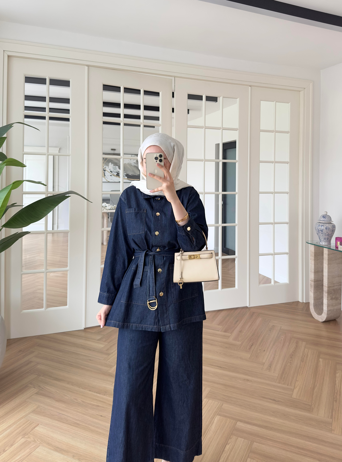 Lara Denim Takım Koyu Mavi