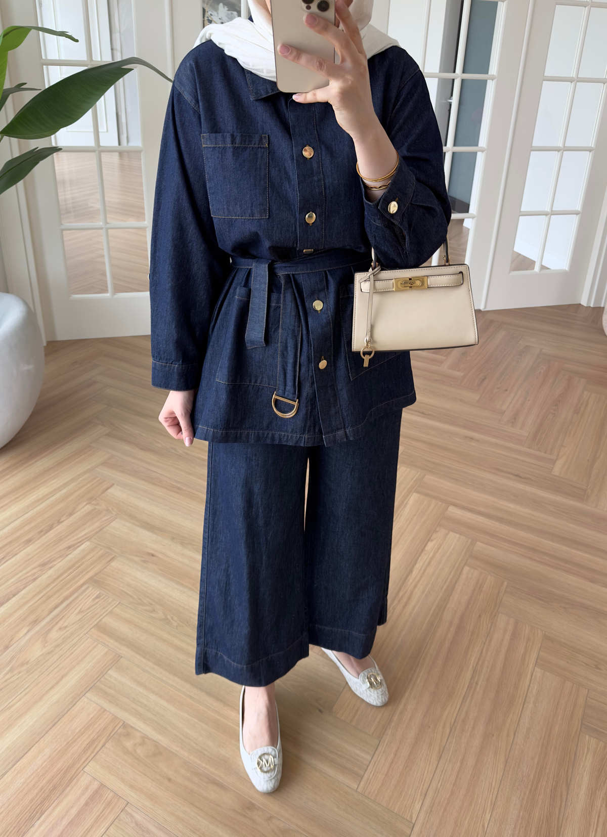 Lara Denim Takım Koyu Mavi