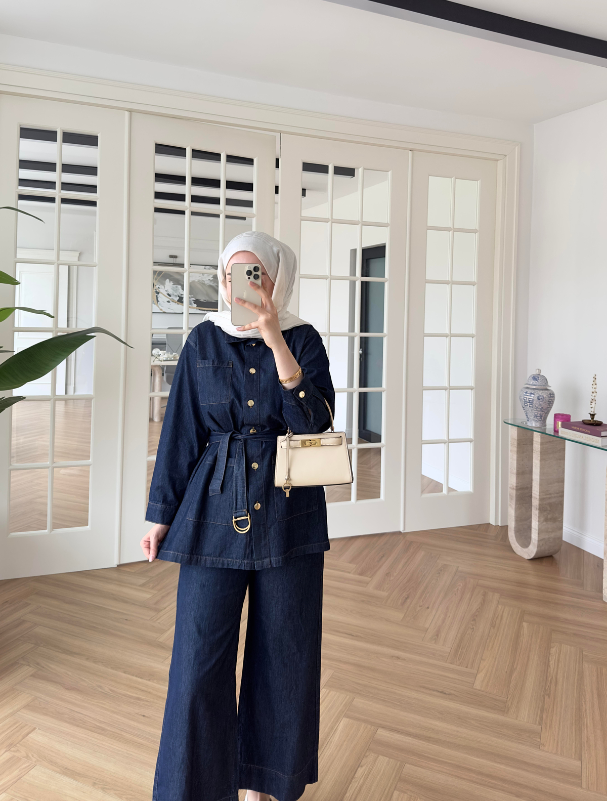 Lara Denim Takım Koyu Mavi