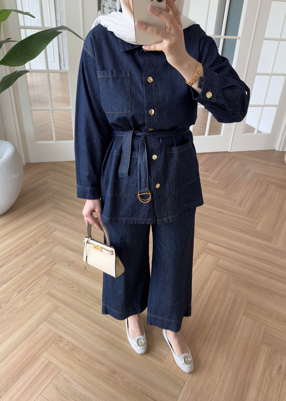 Lara Denim Takım Koyu Mavi