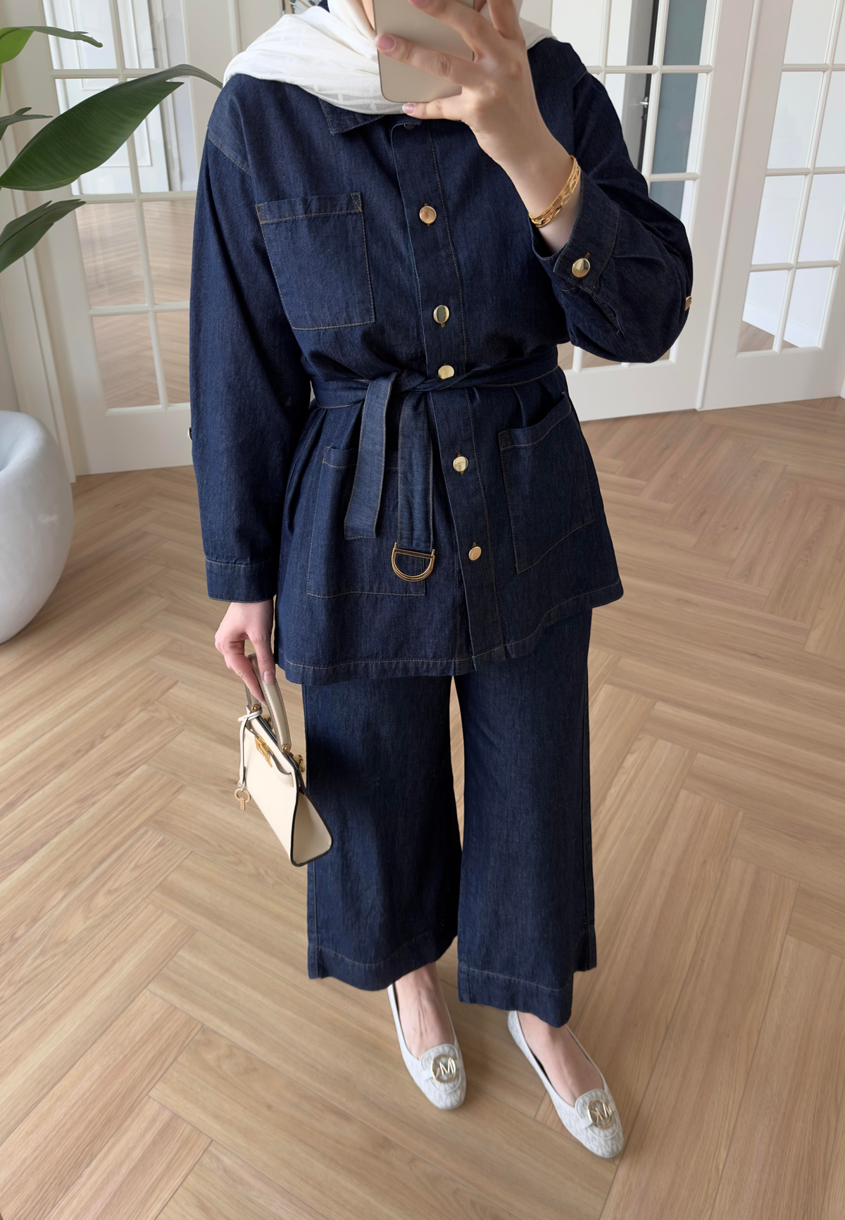 Lara Denim Takım Koyu Mavi