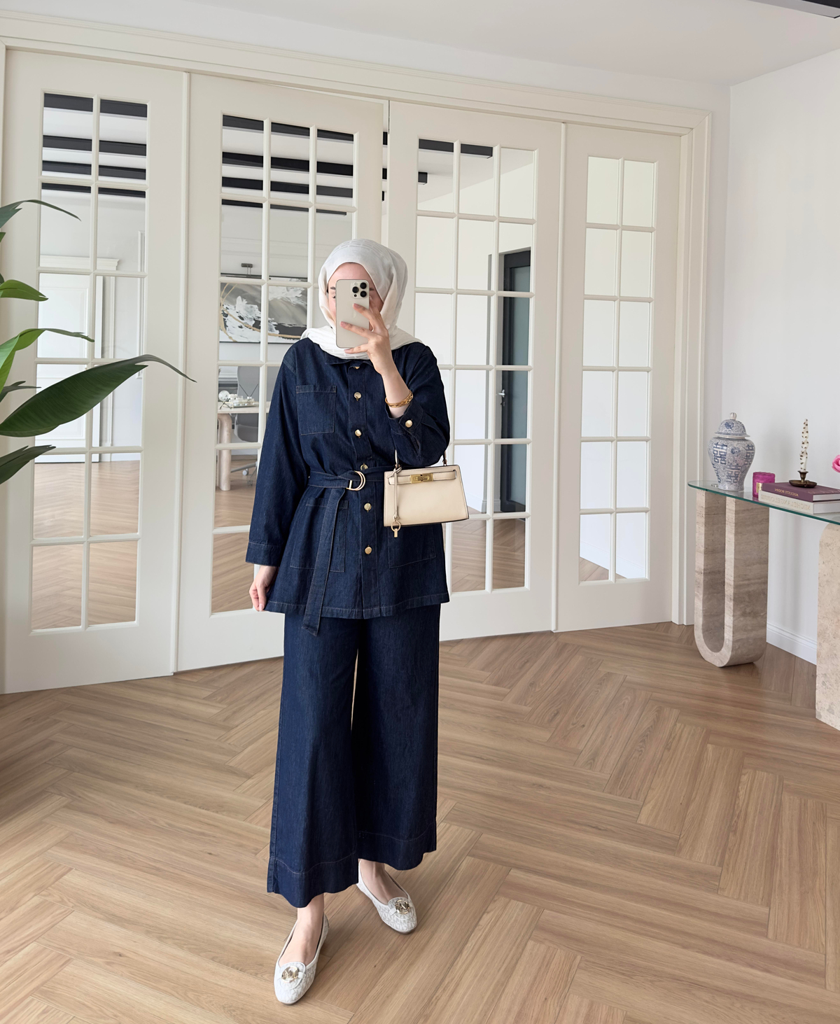 Lara Denim Takım Koyu Mavi