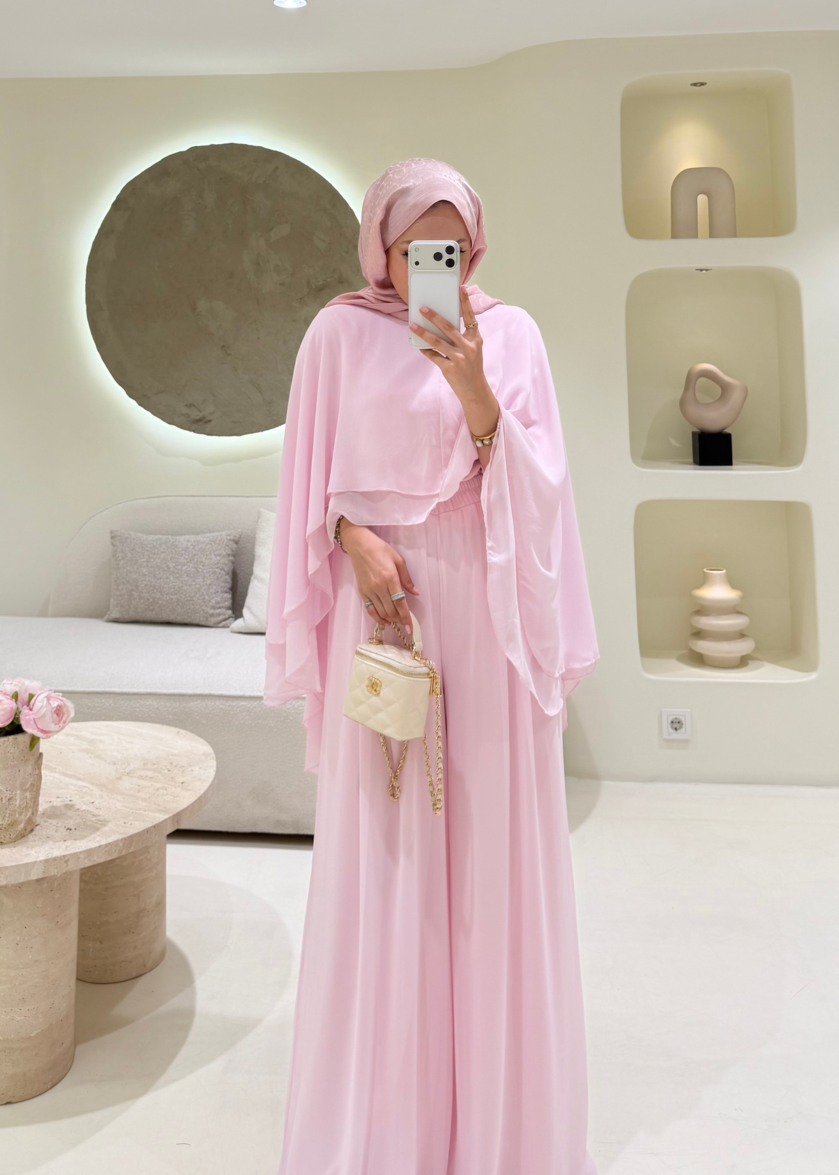 Lavena Şifon Takım Pembe