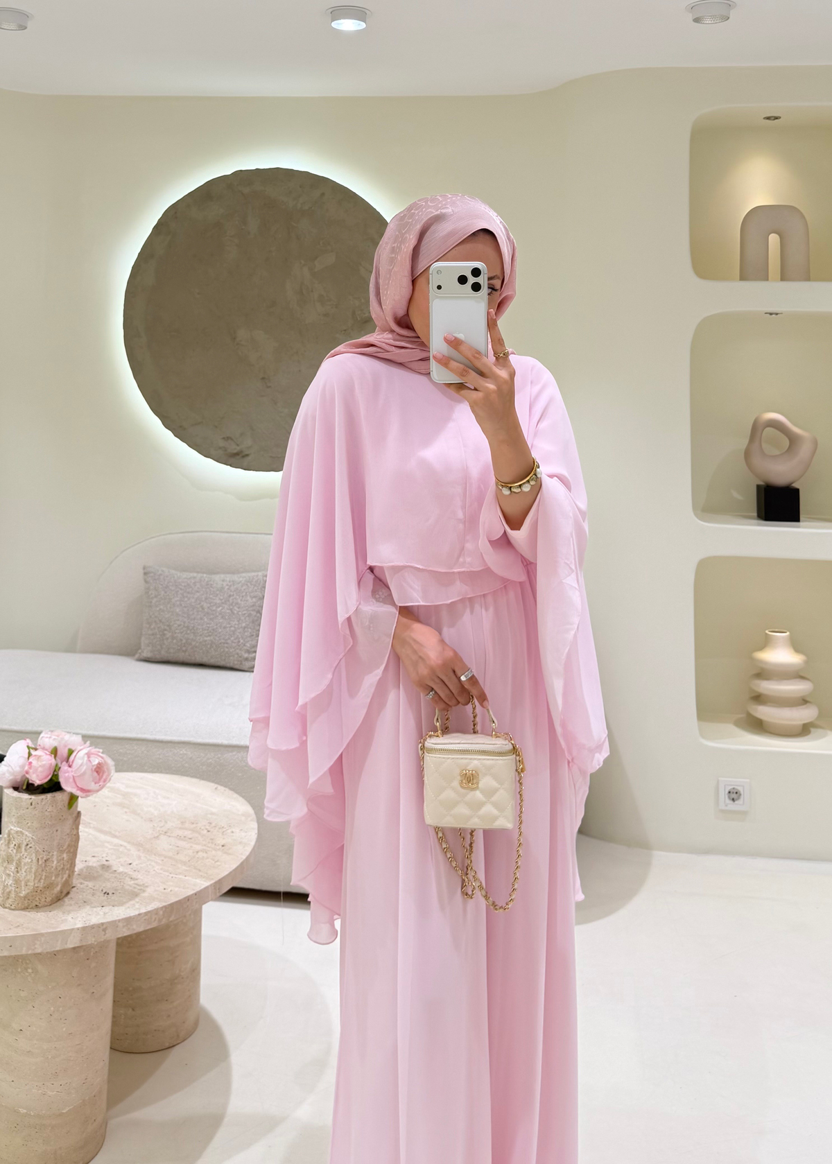 Lavena Şifon Takım Pembe
