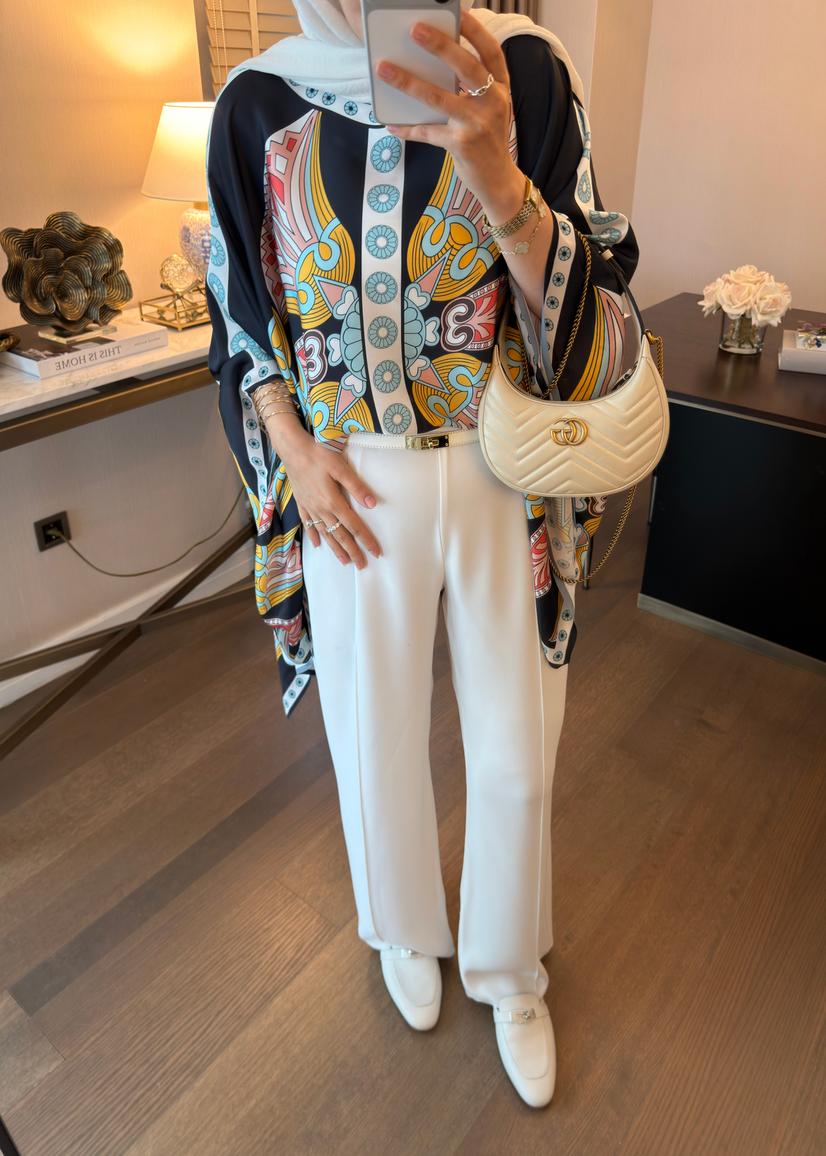 Lumira Lale Desen Bluz&Panço Siyah