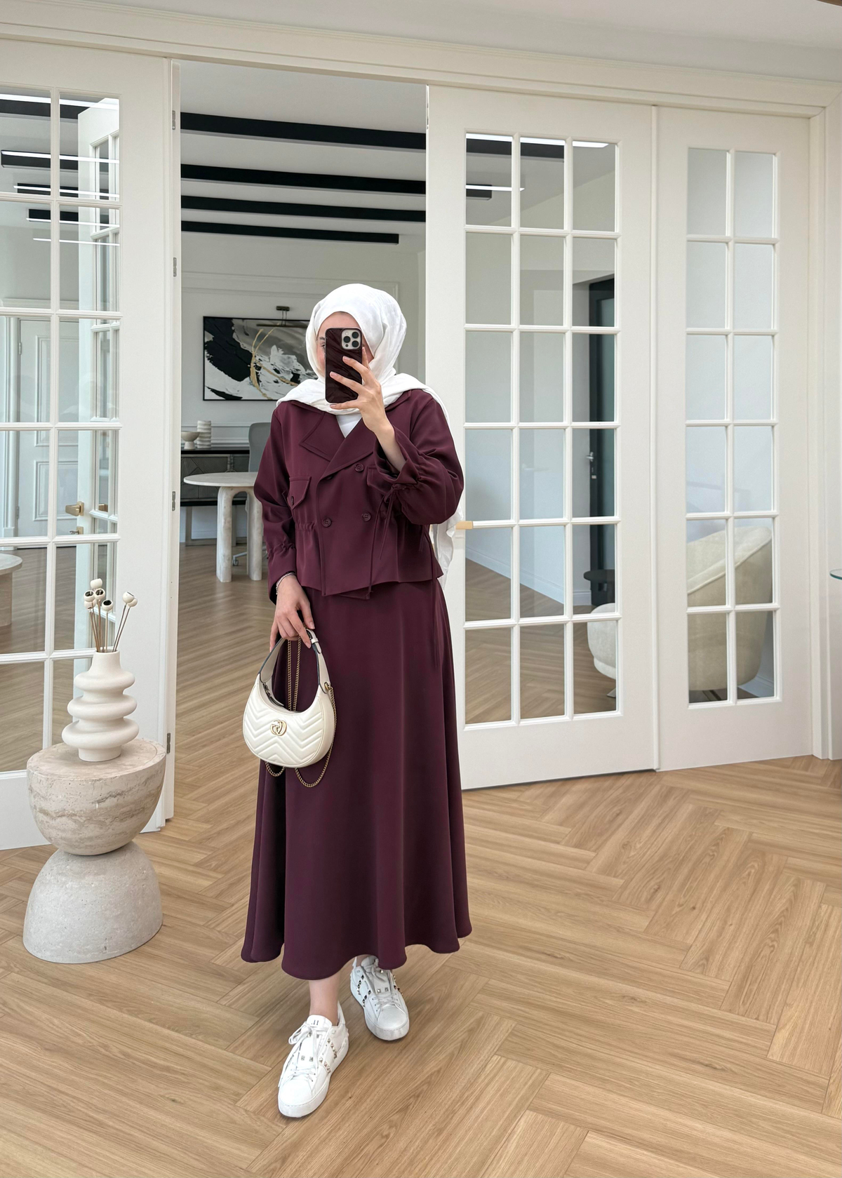 Lusie Etekli Takım Mürdüm