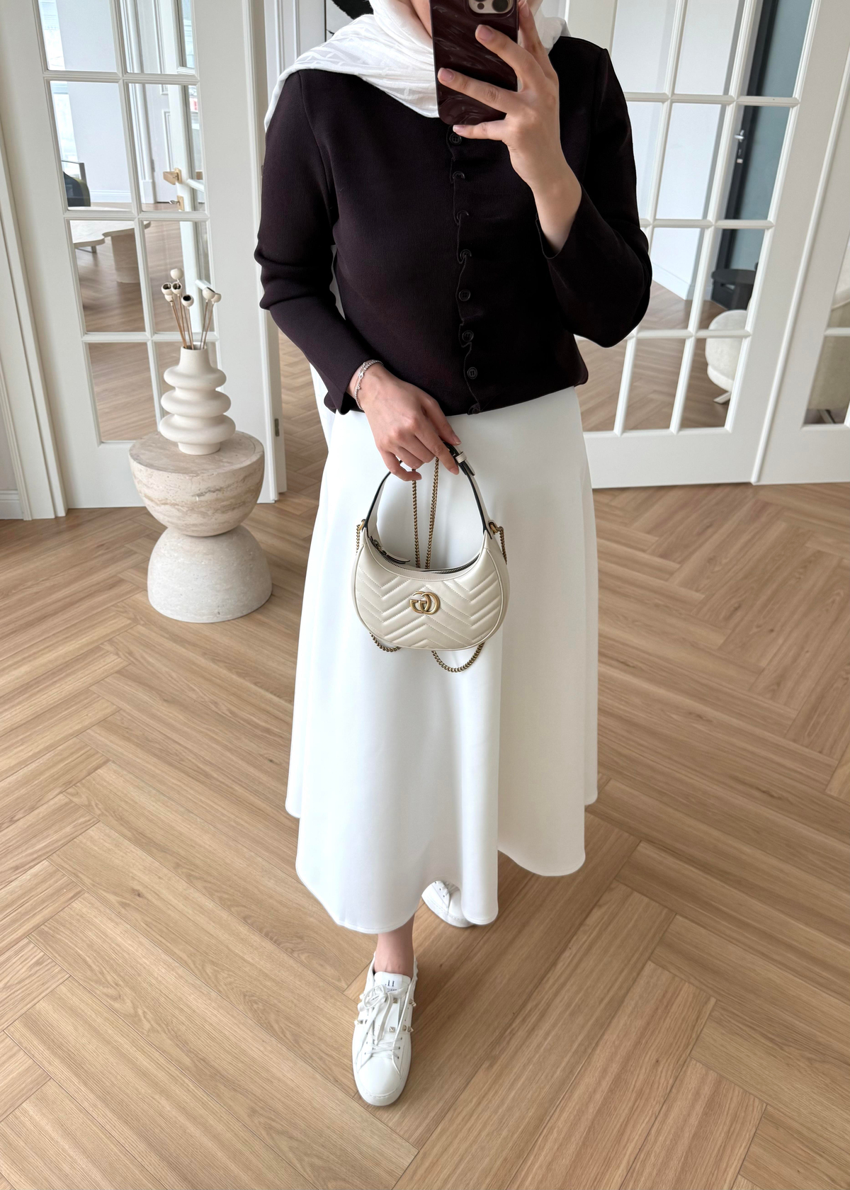 Luvi Çelik Örme Hırka Kahverengi