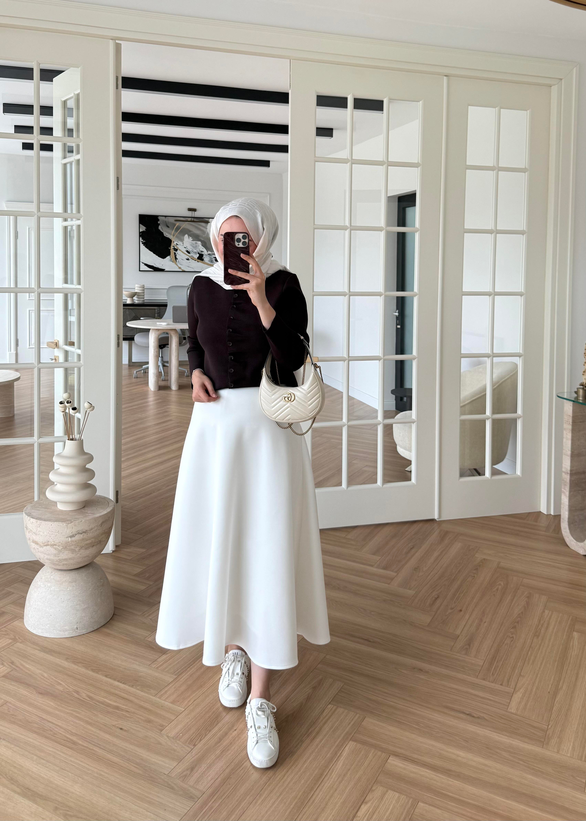 Luvi Çelik Örme Hırka Kahverengi