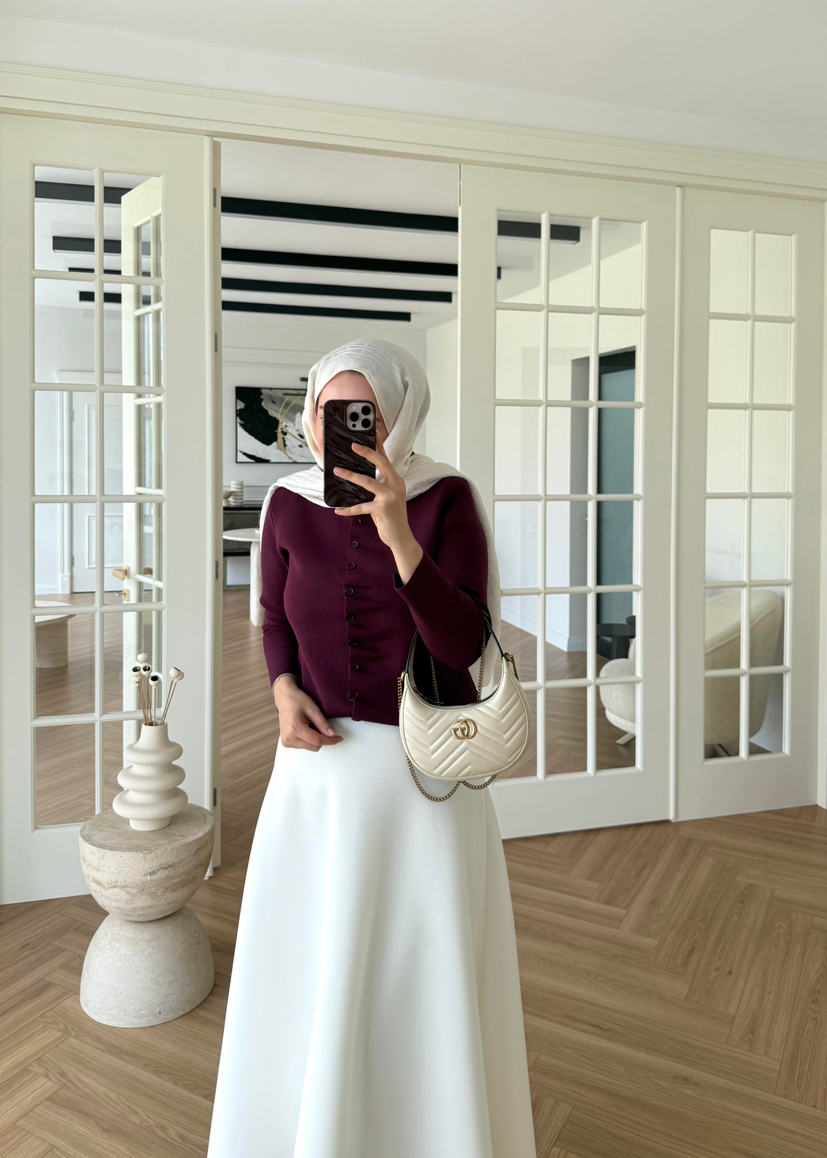 Luvi Çelik Örme Hırka Mürdüm