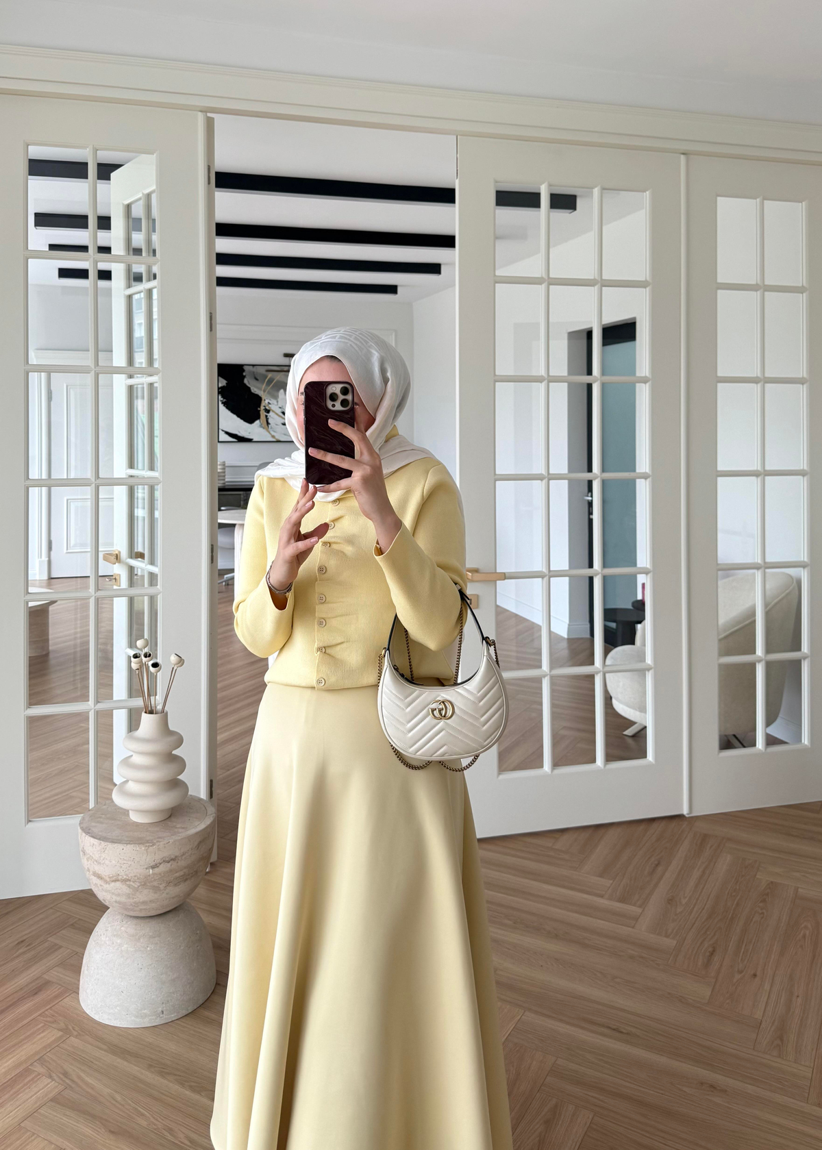 Luvi Çelik Örme Hırka Sarı