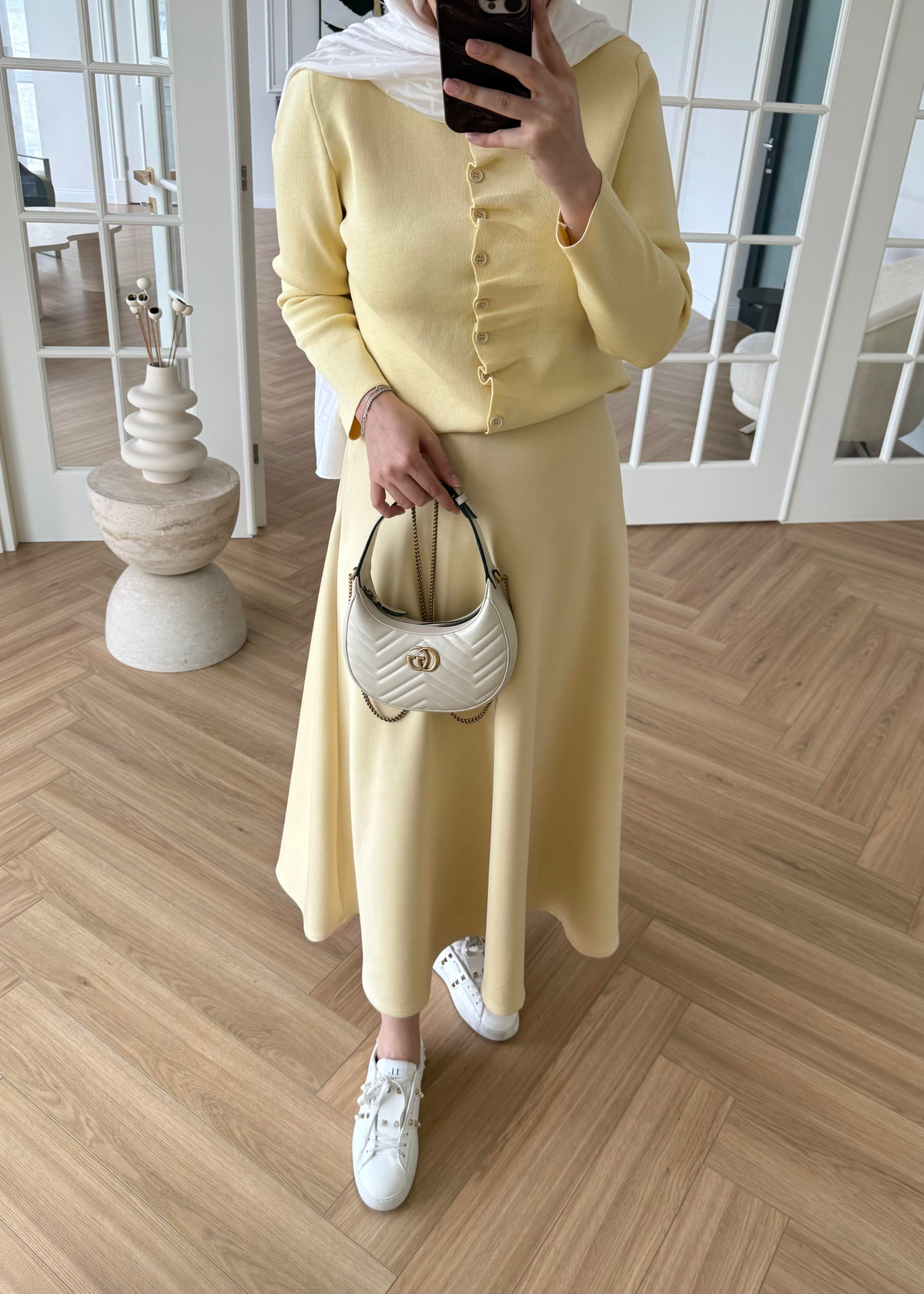 Luvi Çelik Örme Hırka Sarı