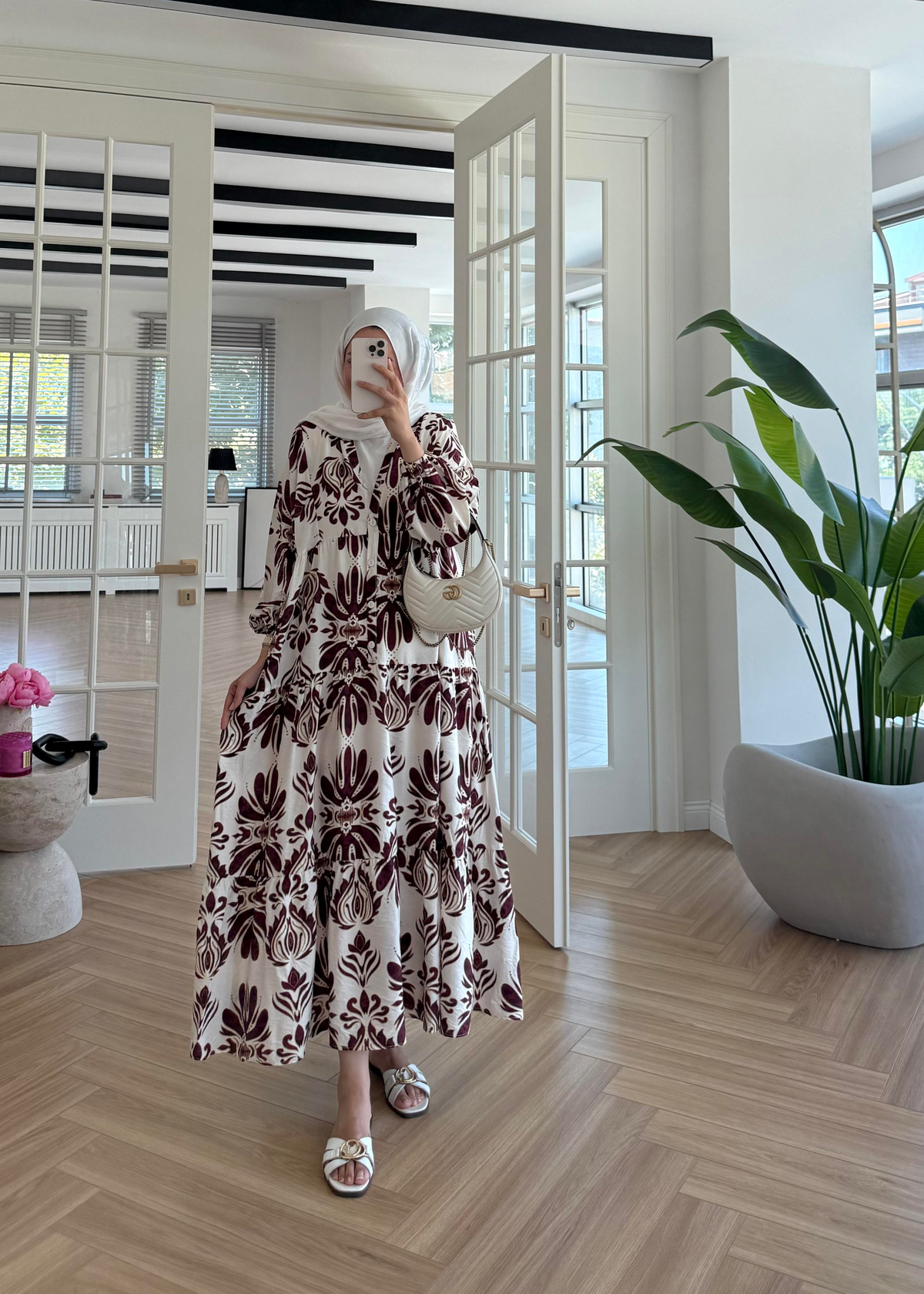 Lyra Mango Elbise Bordo