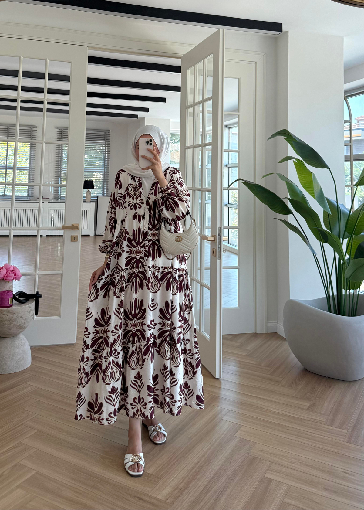 Lyra Mango Elbise Bordo