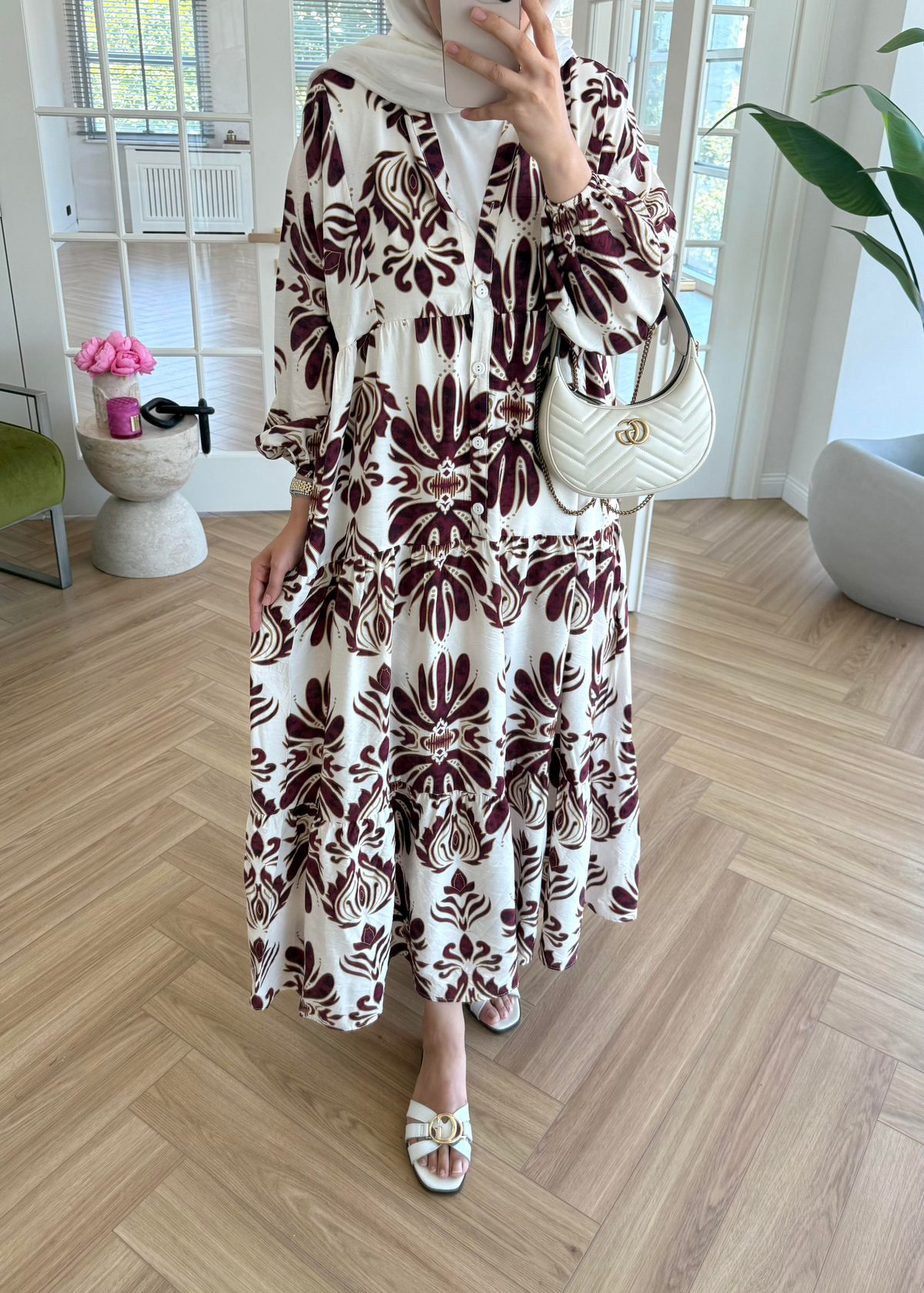 Lyra Mango Elbise Bordo