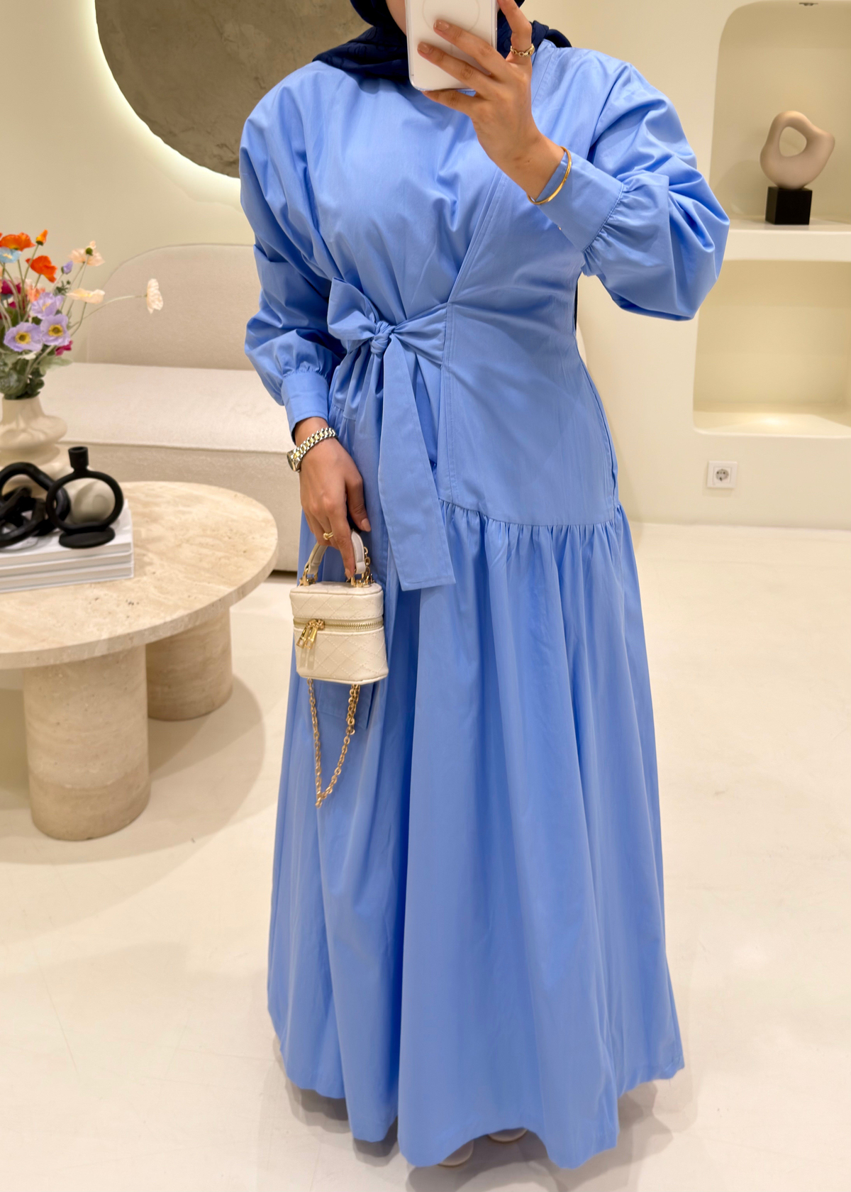 Manolya Elbise Mavi