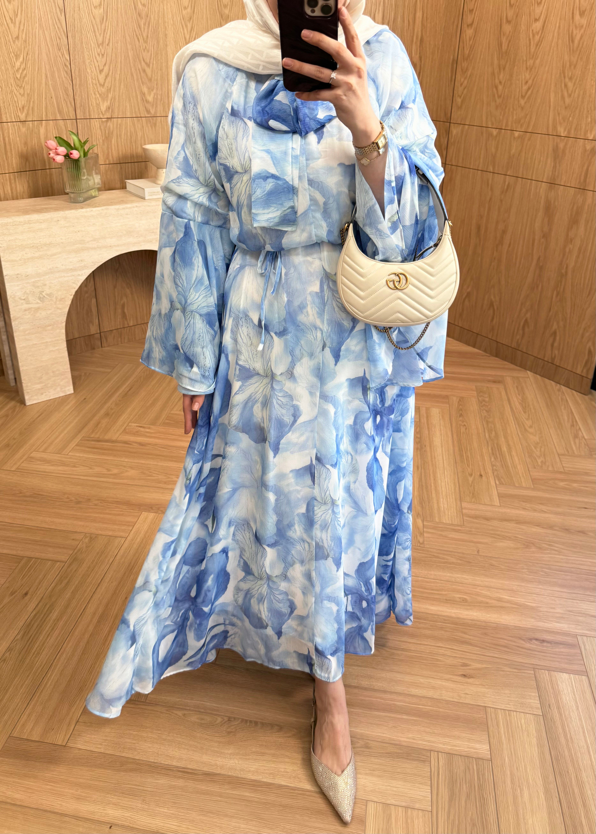 Marya Şifon Elbise Mavi