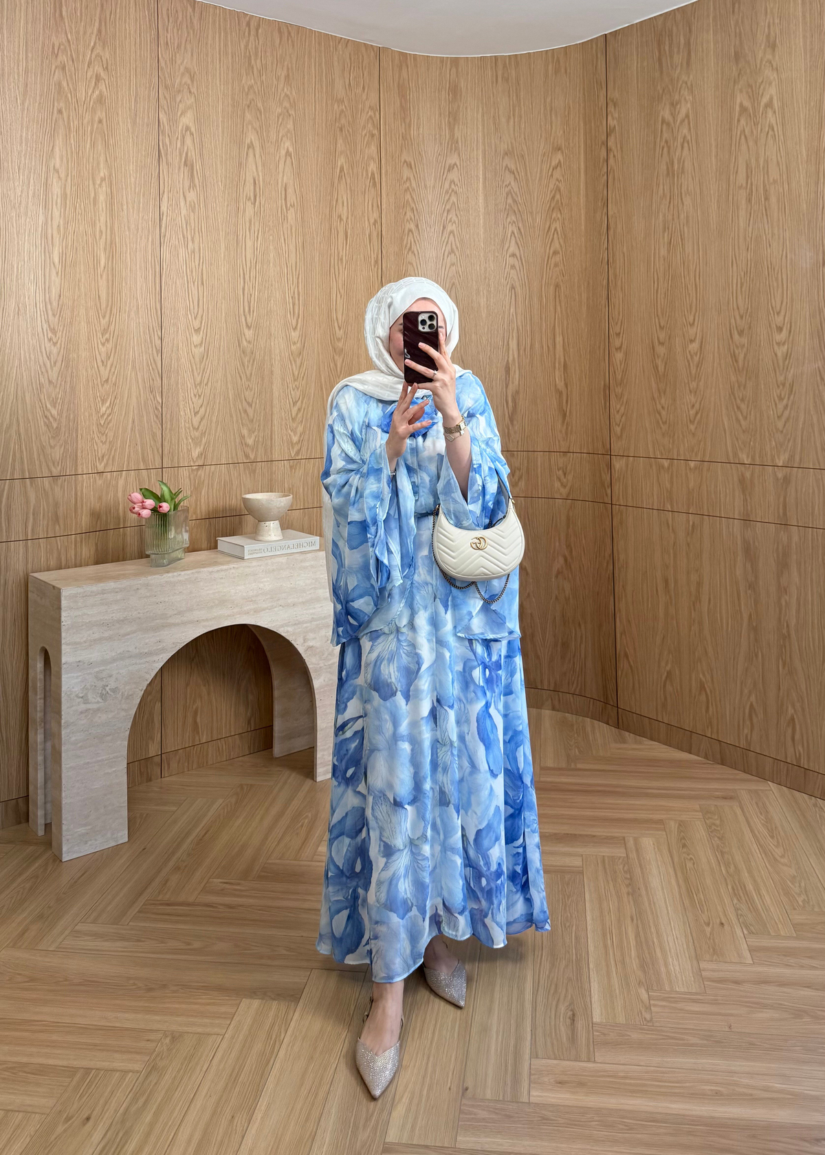 Marya Şifon Elbise Mavi