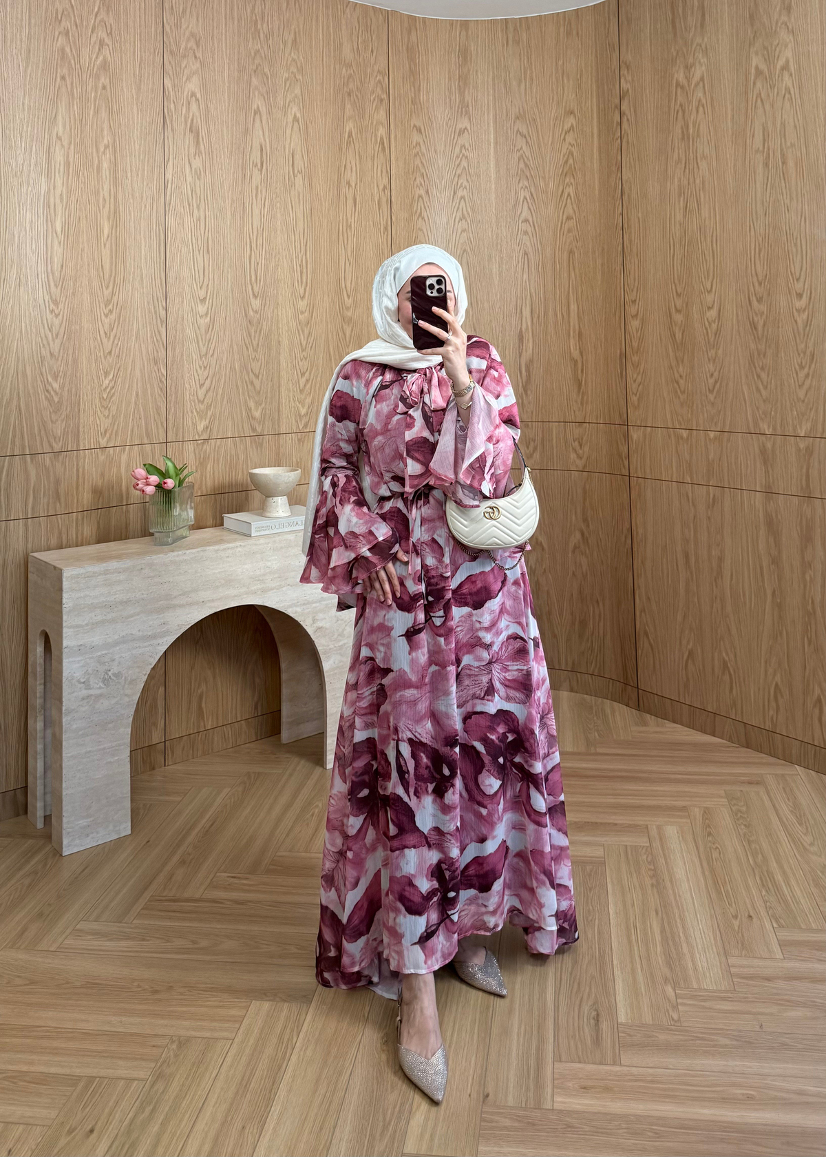 Marya Şifon Elbise Mürdüm 