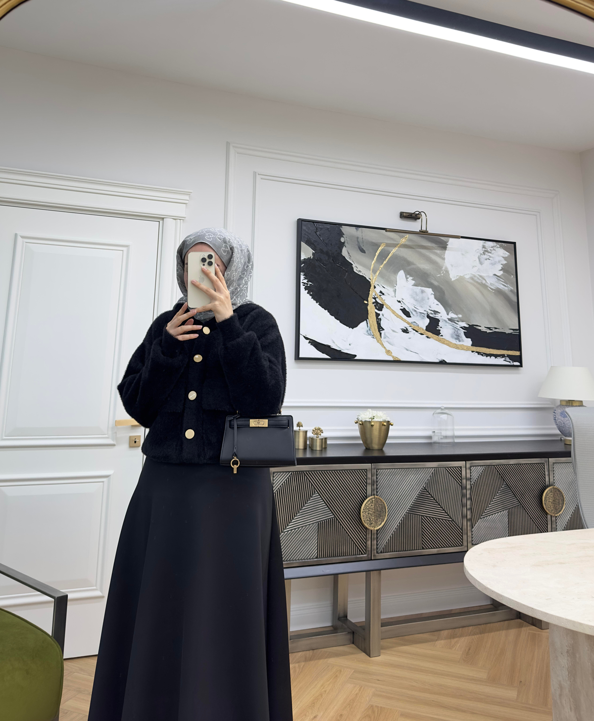 Mini Angora Hırka Siyah