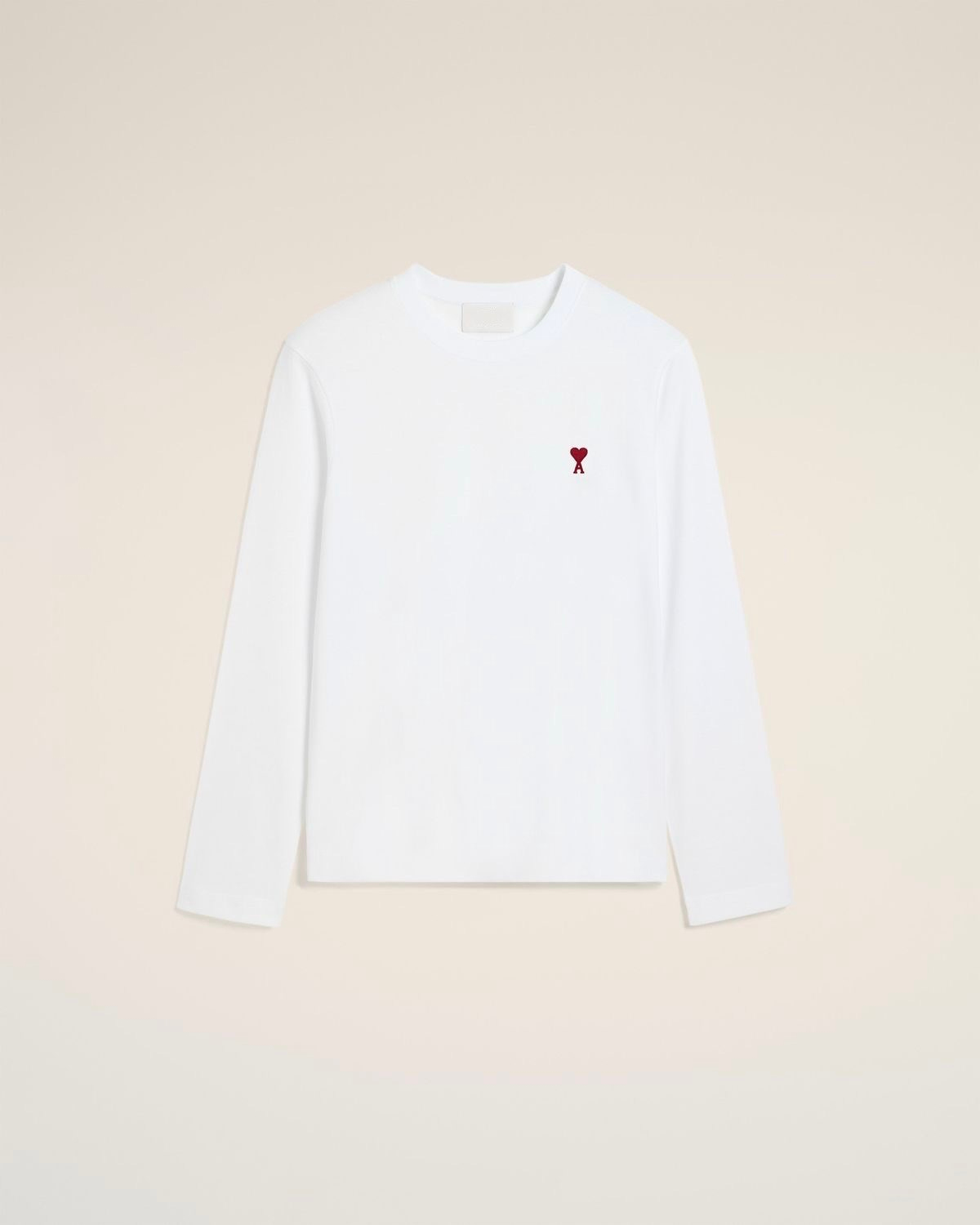Minimal Kalp Basic Tişört Ekru