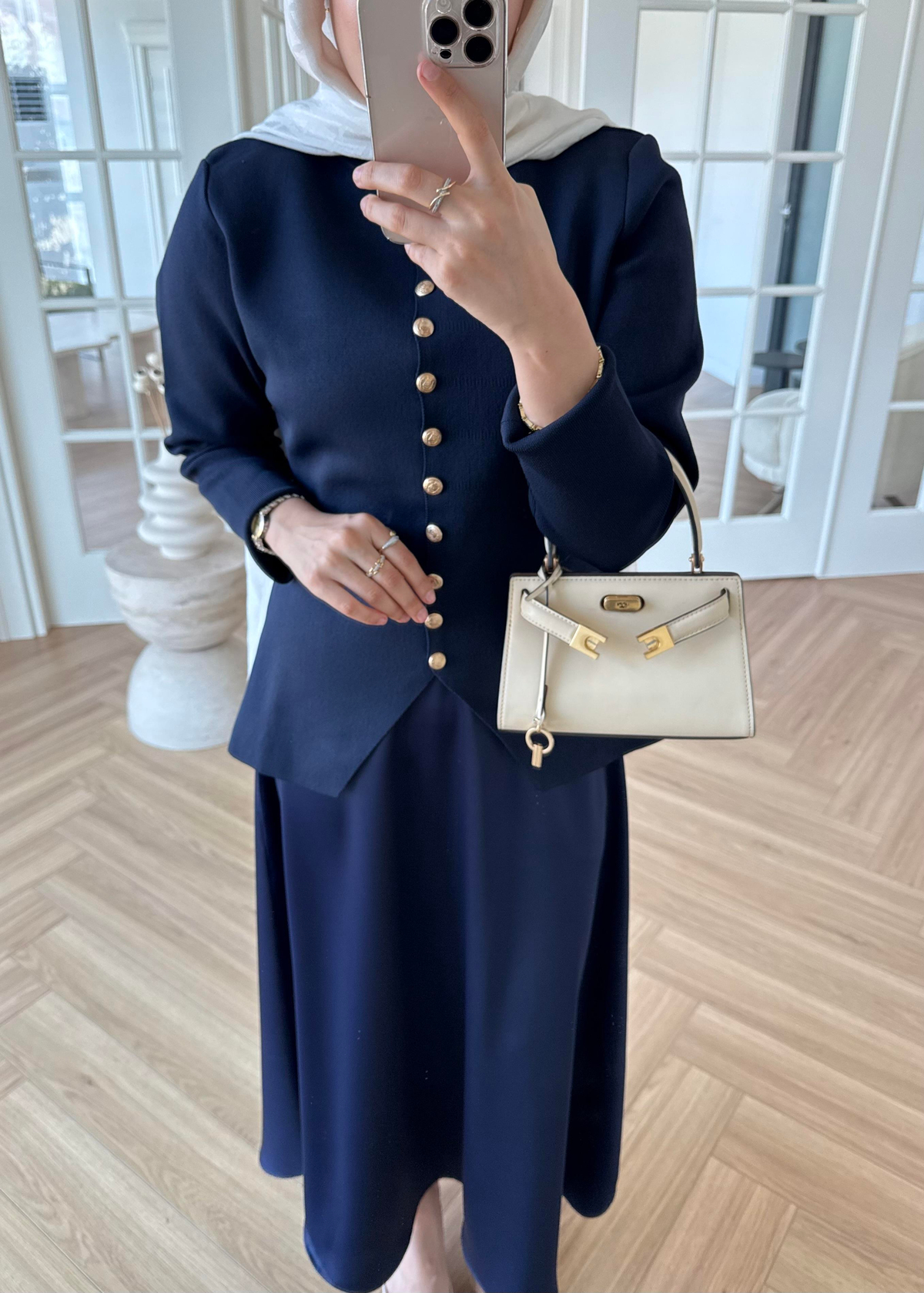 Moi Çelik Örme Hırka Lacivert