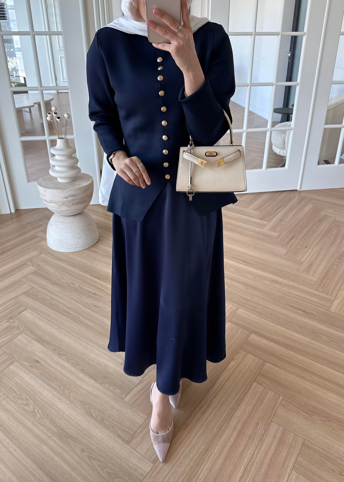 Moi Çelik Örme Hırka Lacivert