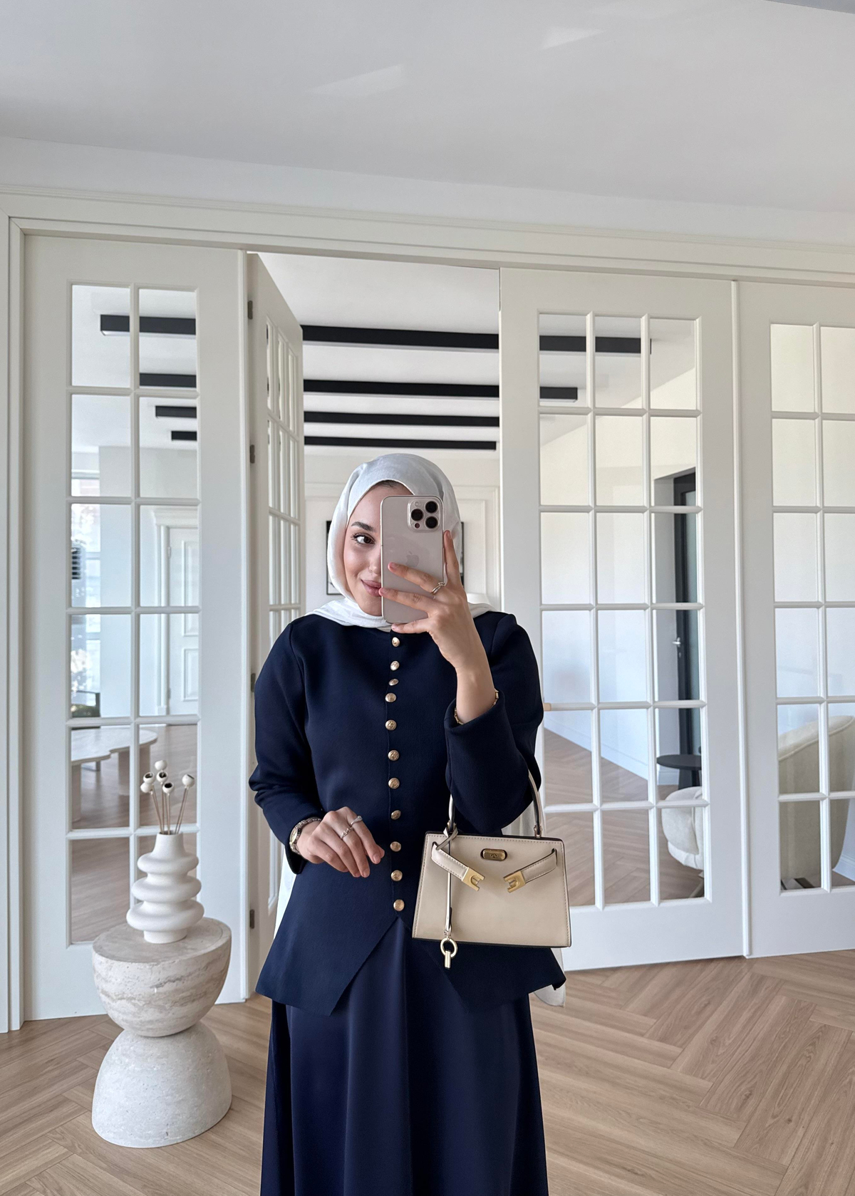 Moi Çelik Örme Hırka Lacivert