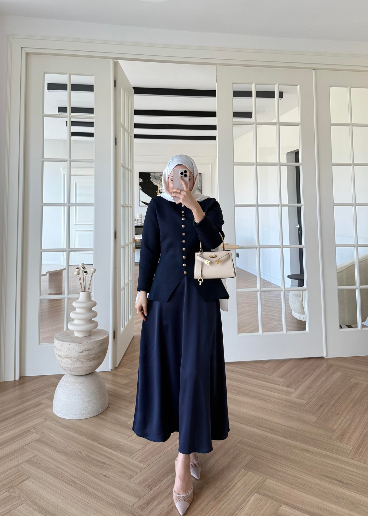 Moi Çelik Örme Hırka Lacivert