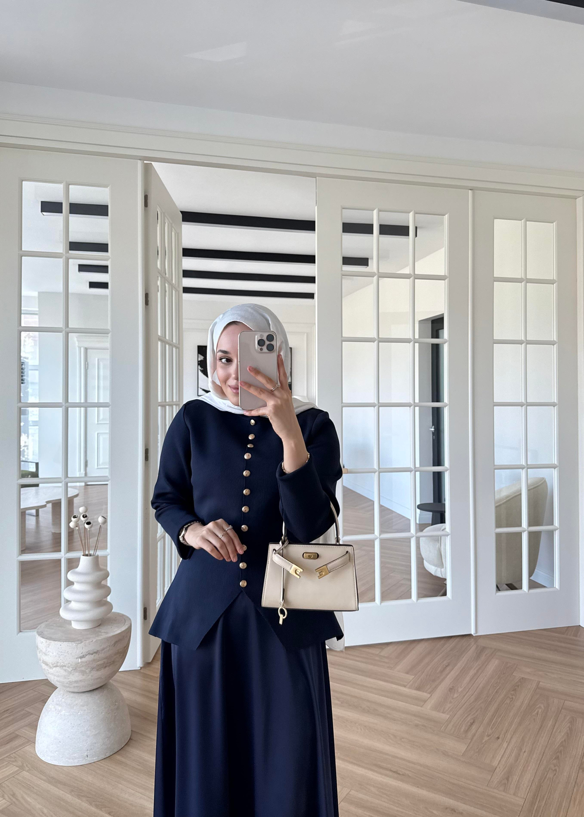 Moi Çelik Örme Hırka Lacivert