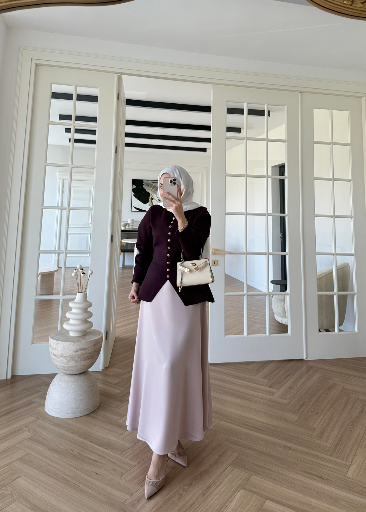 Moi Çelik Örme Hırka Mürdüm