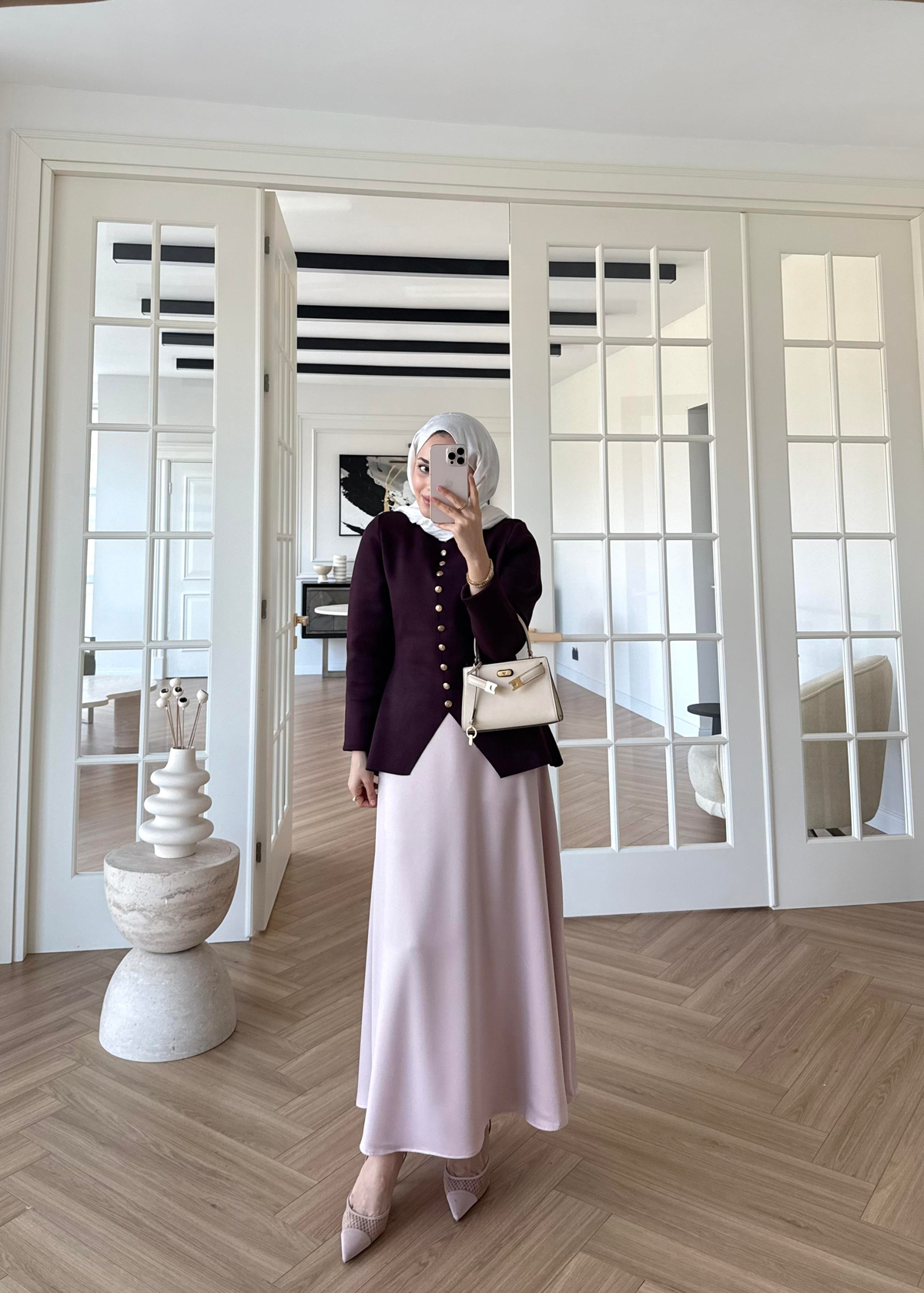 Moi Çelik Örme Hırka Mürdüm