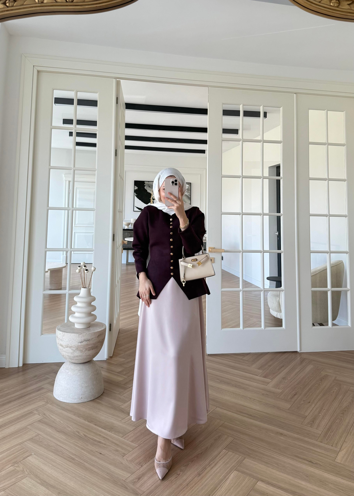 Moi Çelik Örme Hırka Mürdüm