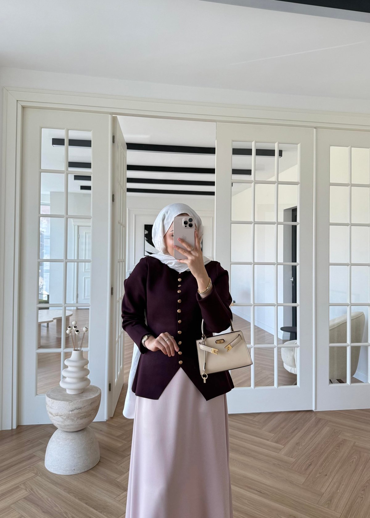 Moi Çelik Örme Hırka Mürdüm