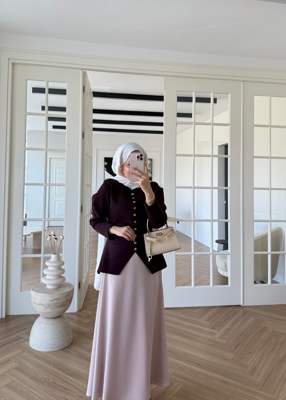 Moi Çelik Örme Hırka Mürdüm