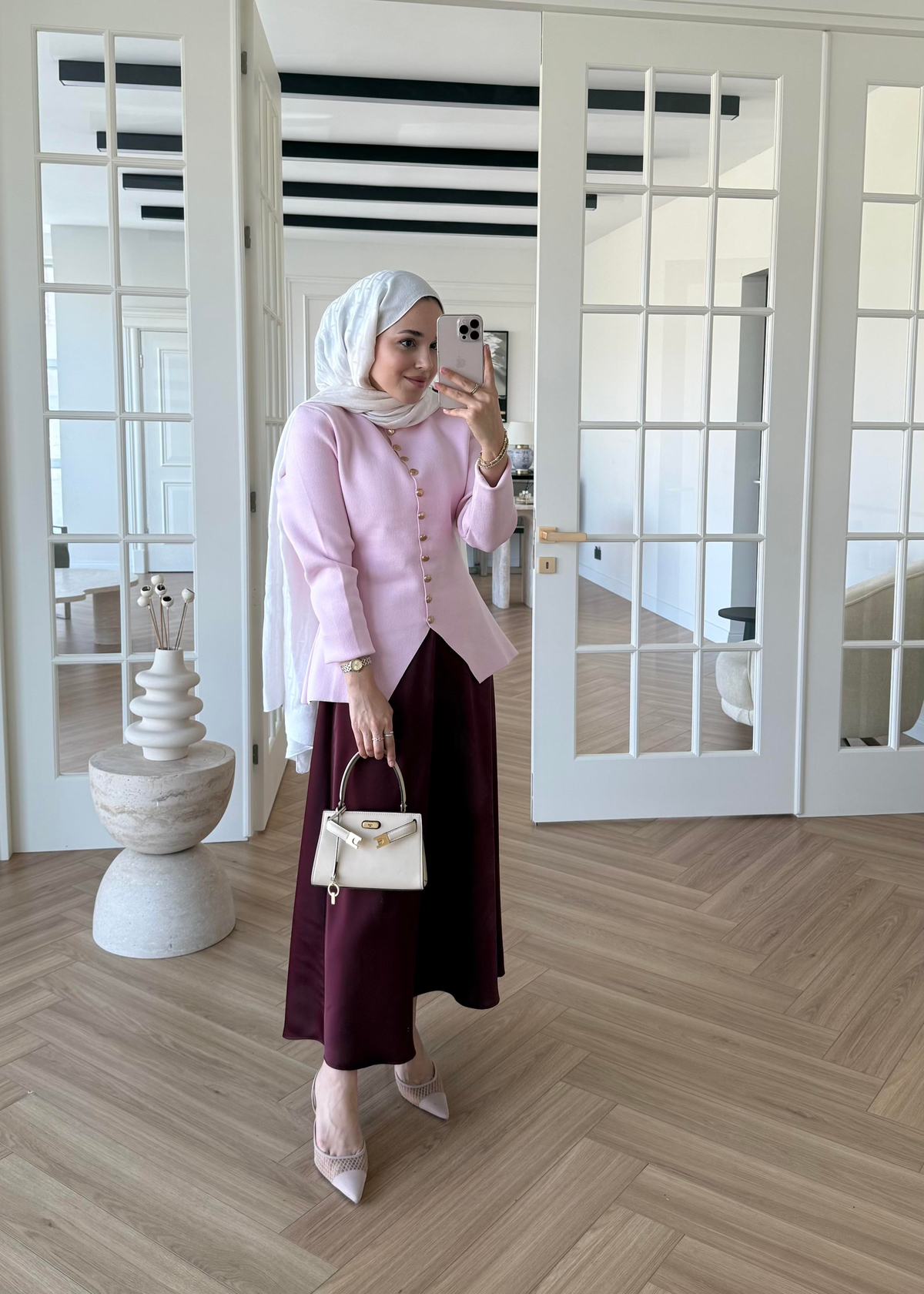 Moi Çelik Örme Hırka Pembe