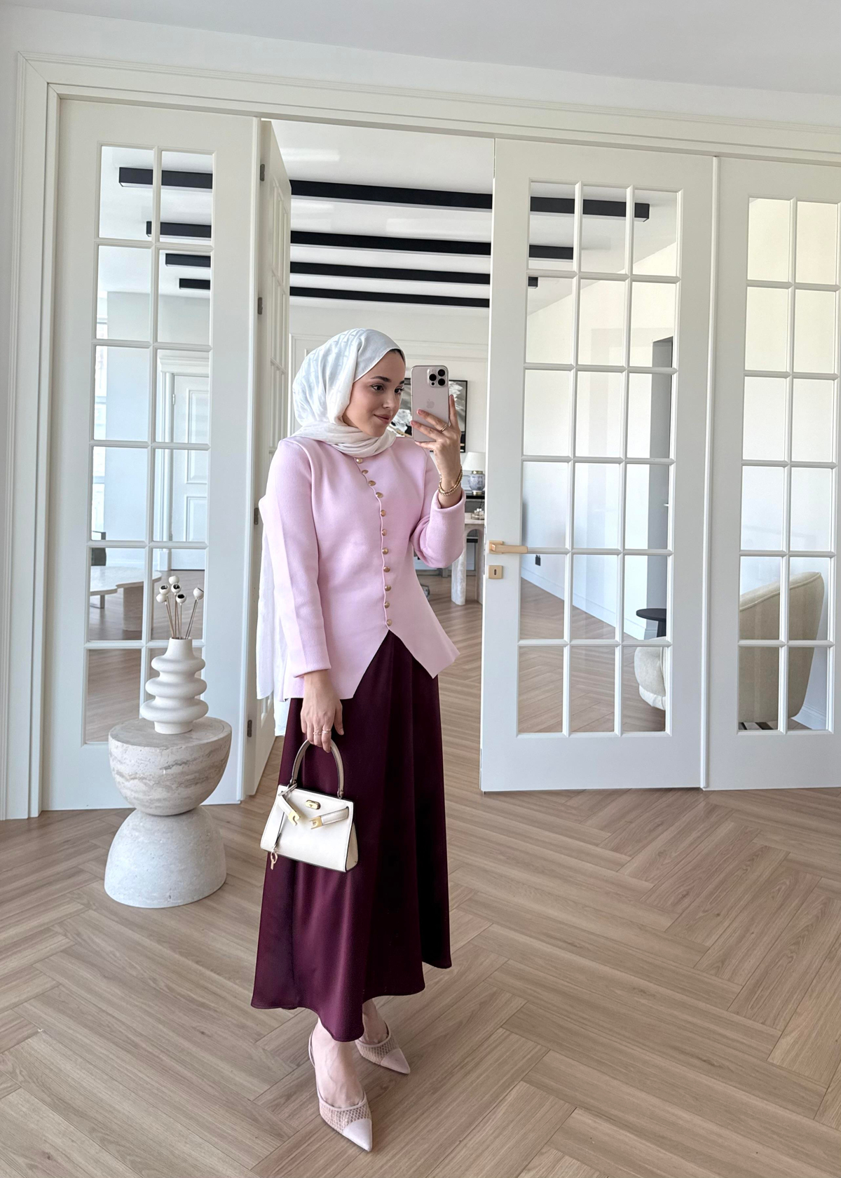 Moi Çelik Örme Hırka Pembe