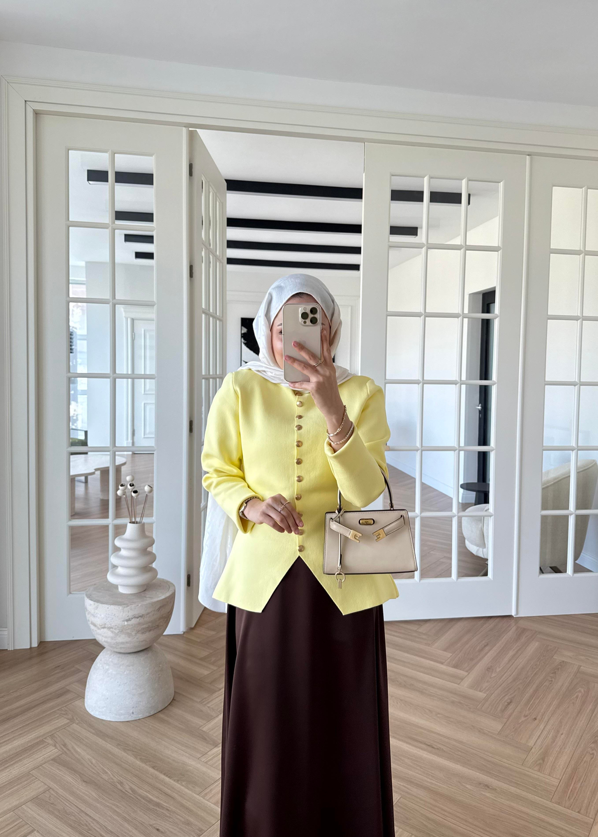 Moi Çelik Örme Hırka Sarı