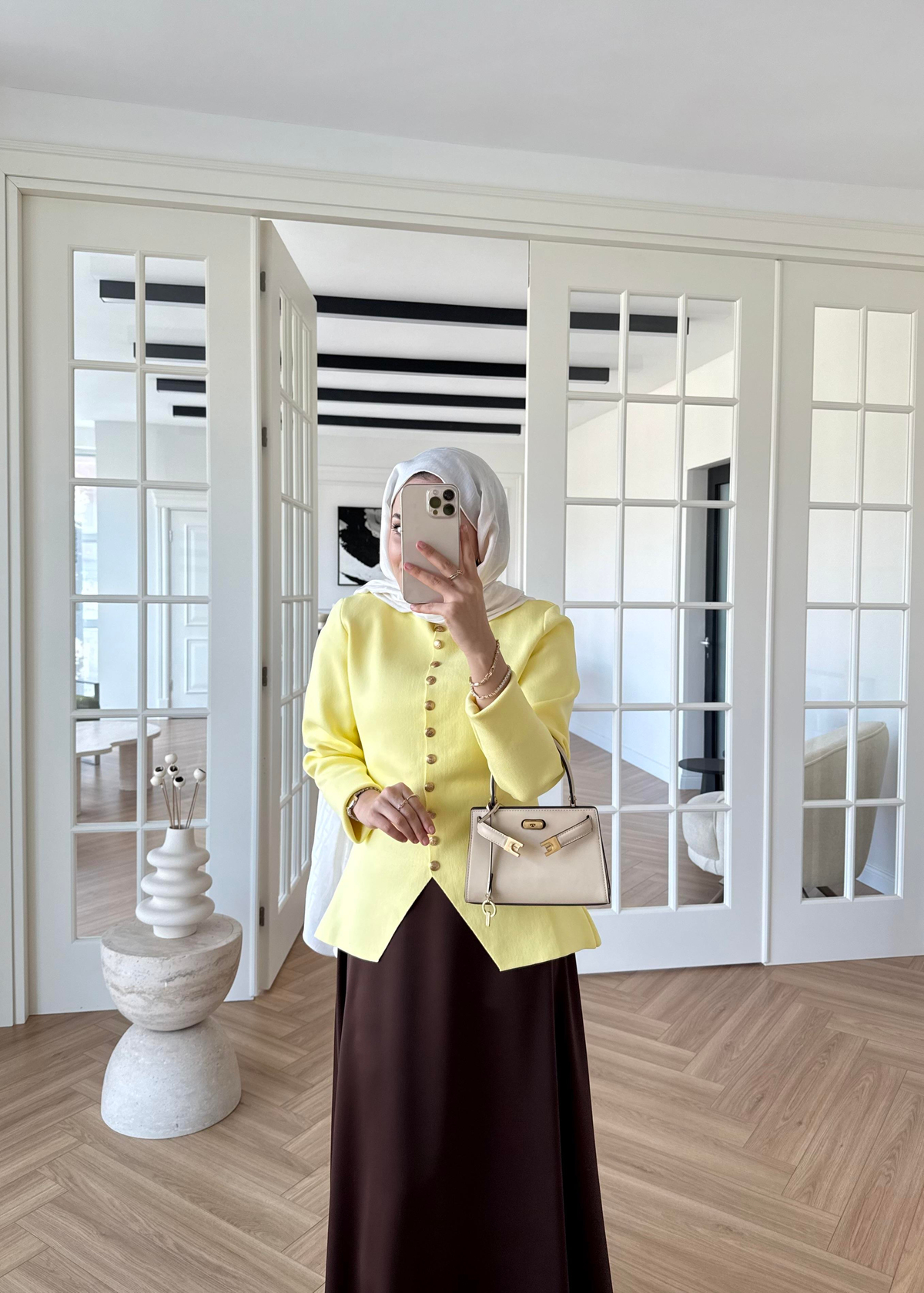 Moi Çelik Örme Hırka Sarı